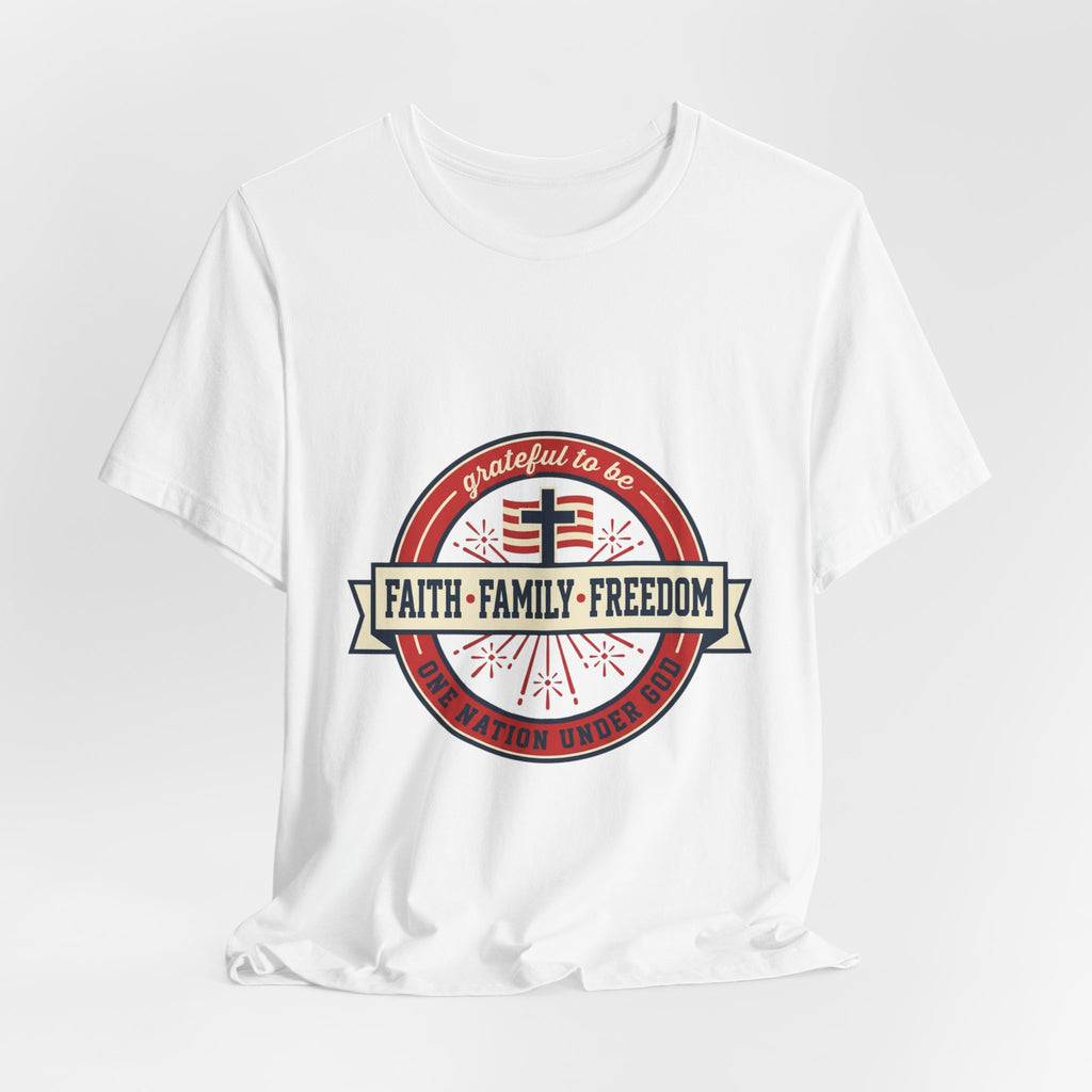 Faith • Family • Freedom T-Shirt | patriotic faith-based vintage Americana
