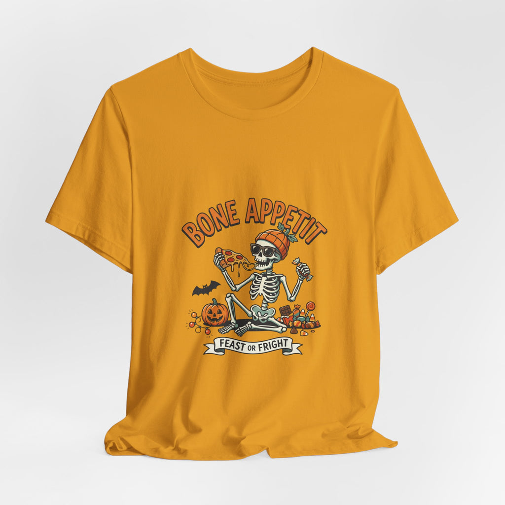 Bone Appetit Halloween T-Shirt — Skeleton Feast of Fright Tee