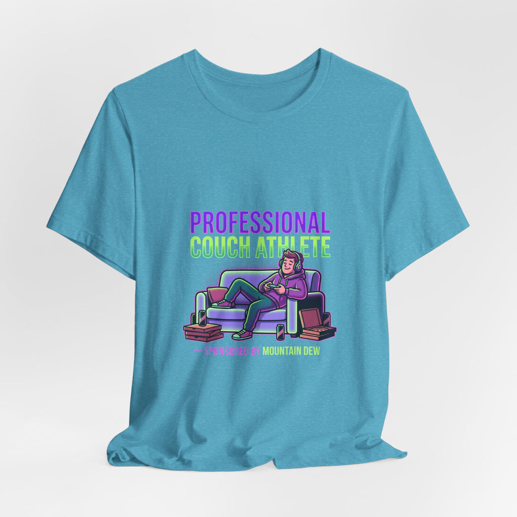 Professional Couch Athlete T-Shirt — Funny Lazy Gamer Tee