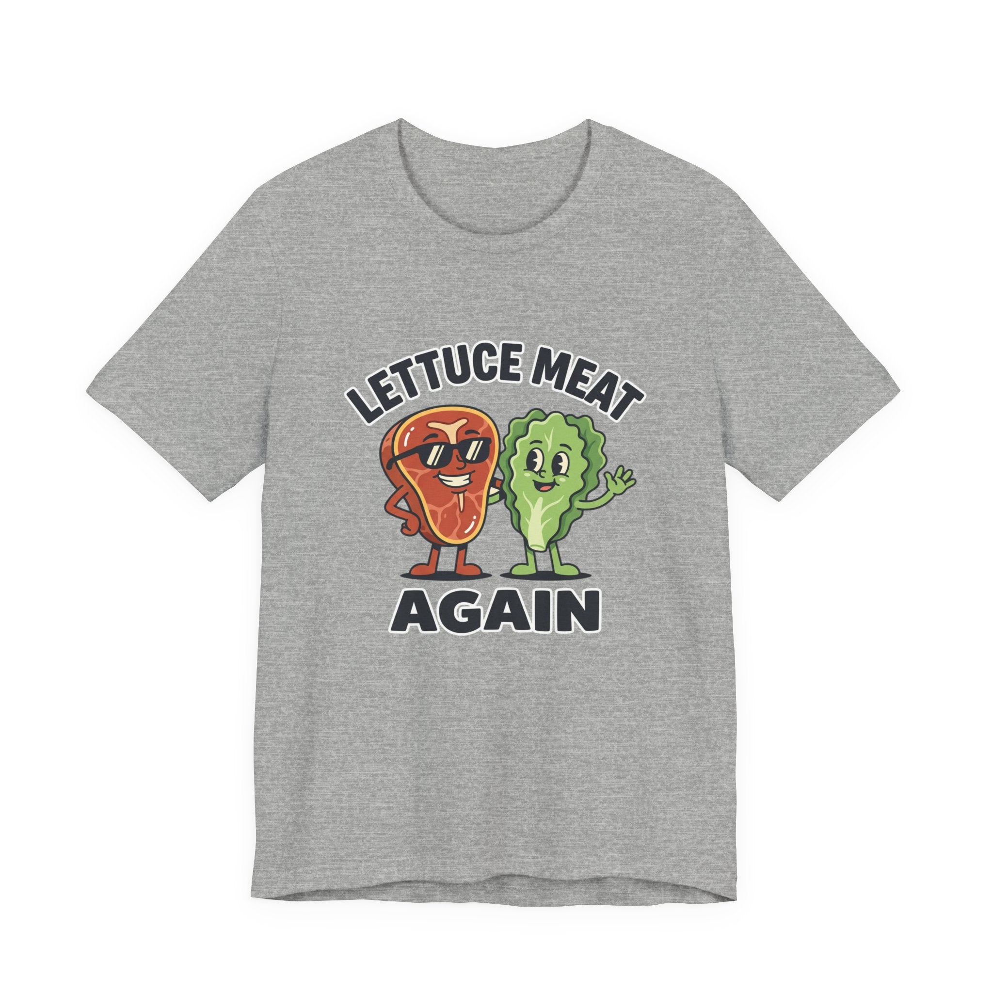 Lettuce Meat Again Tee — Funny Vegan/Meat-Lover Graphic T-Shirt