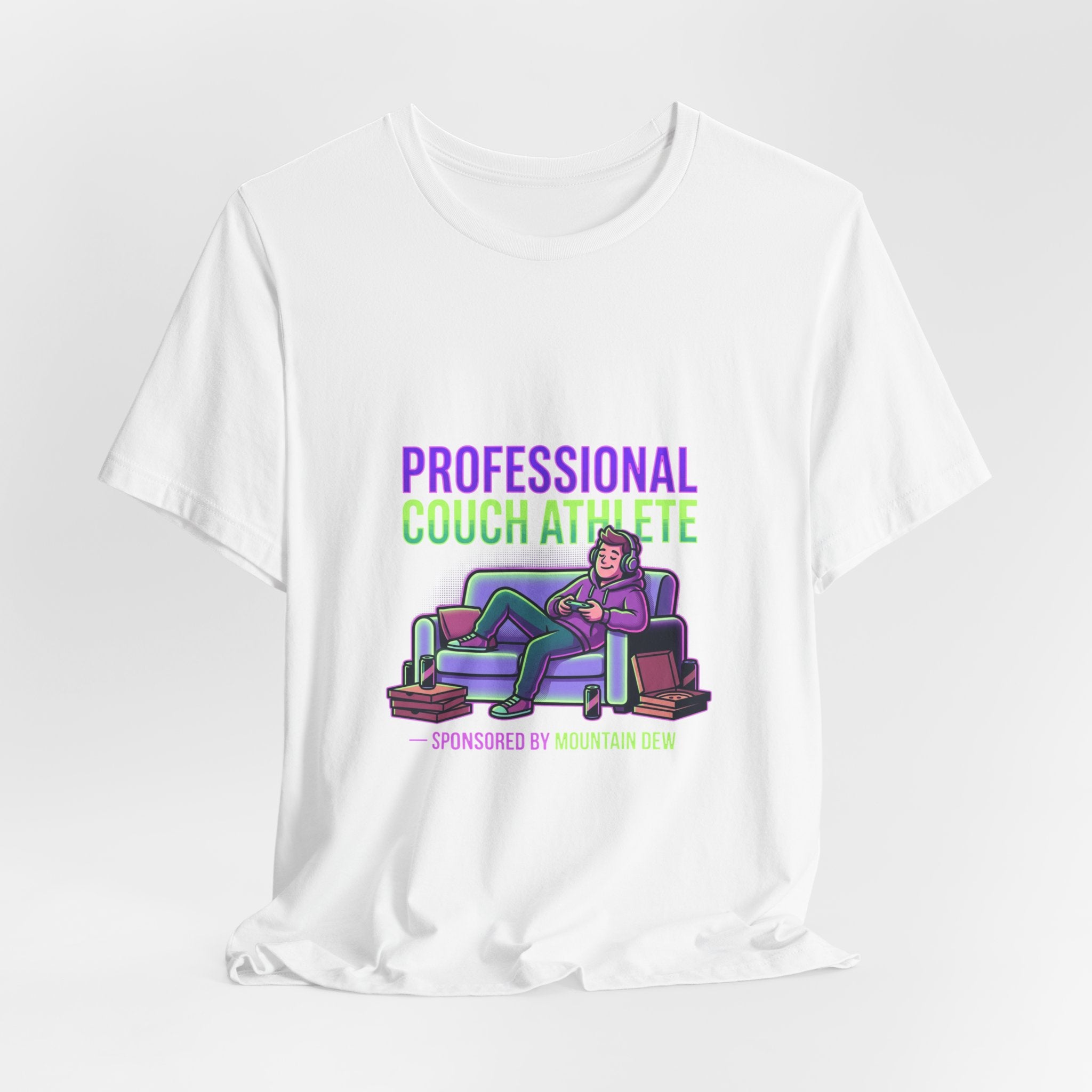 Professional Couch Athlete T-Shirt — Funny Lazy Gamer Tee