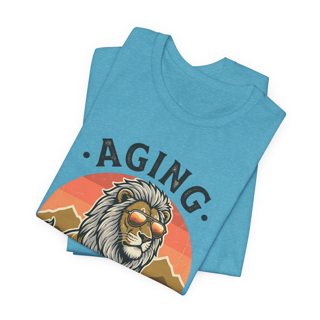Aging Like a Legend Tee — Vintage Lion Graphic T-Shirt for Men & Women