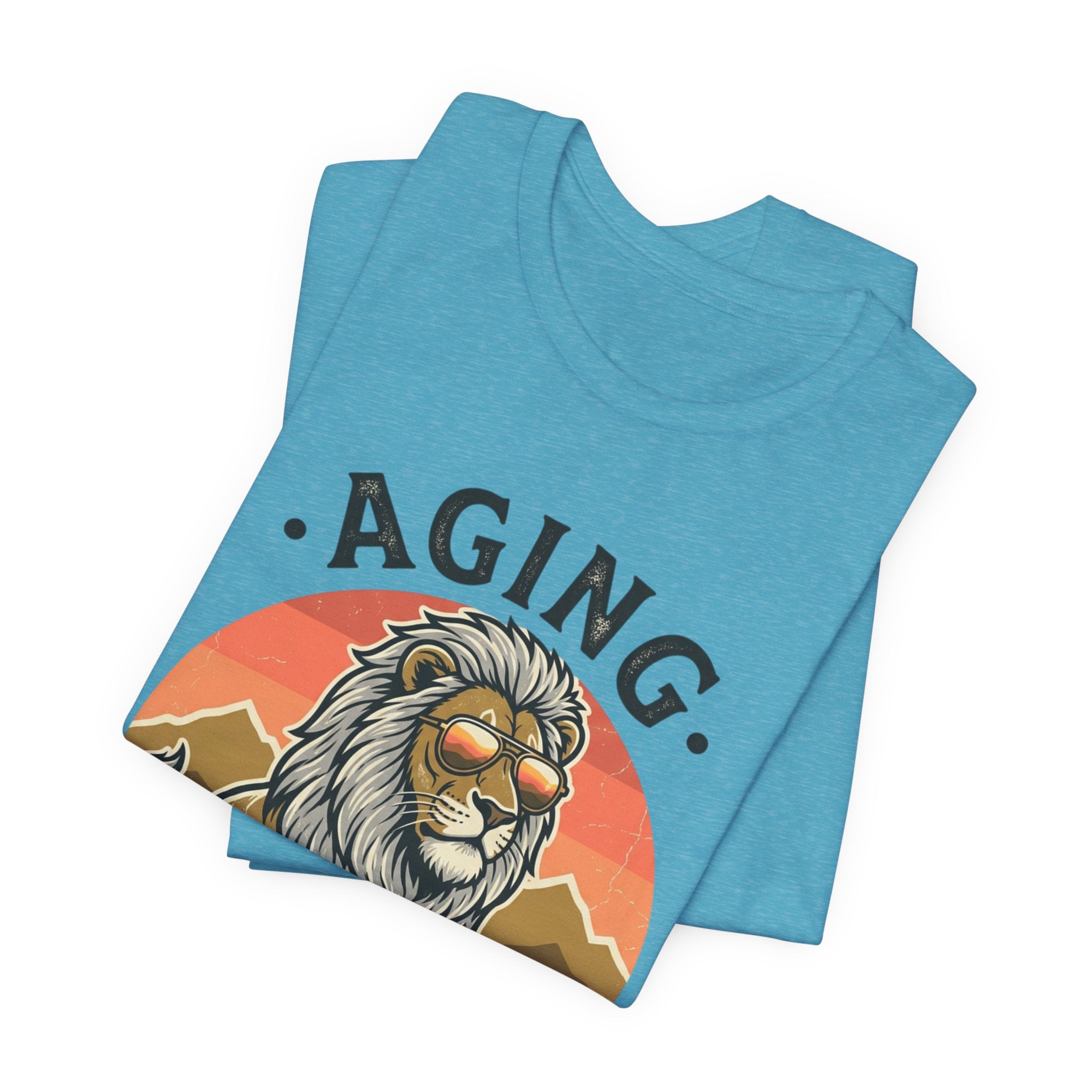 Aging Like a Legend Tee — Vintage Lion Graphic T-Shirt for Men & Women
