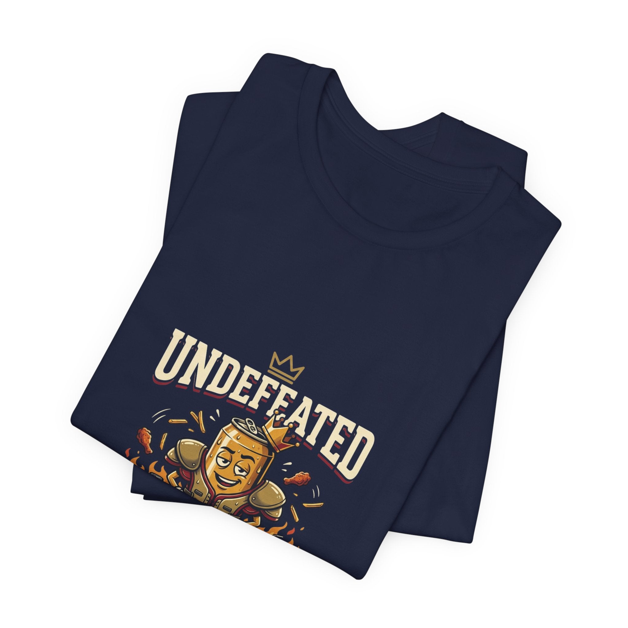 Undefeated Feast Tee — Cartoon King Dining Graphic T-Shirt
