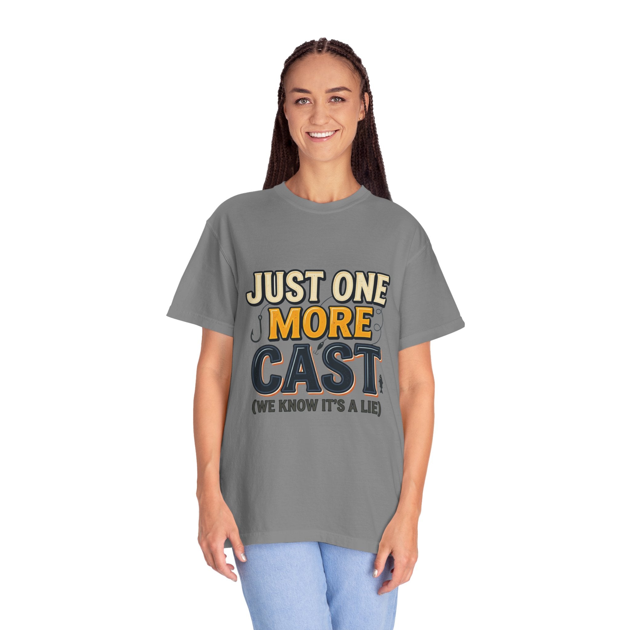 Fishing T-Shirt — "Just One More Cast (We Know It's A Lie)" Graphic Tee
