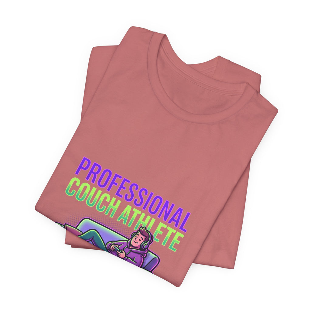 Professional Couch Athlete T-Shirt — Funny Lazy Gamer Tee