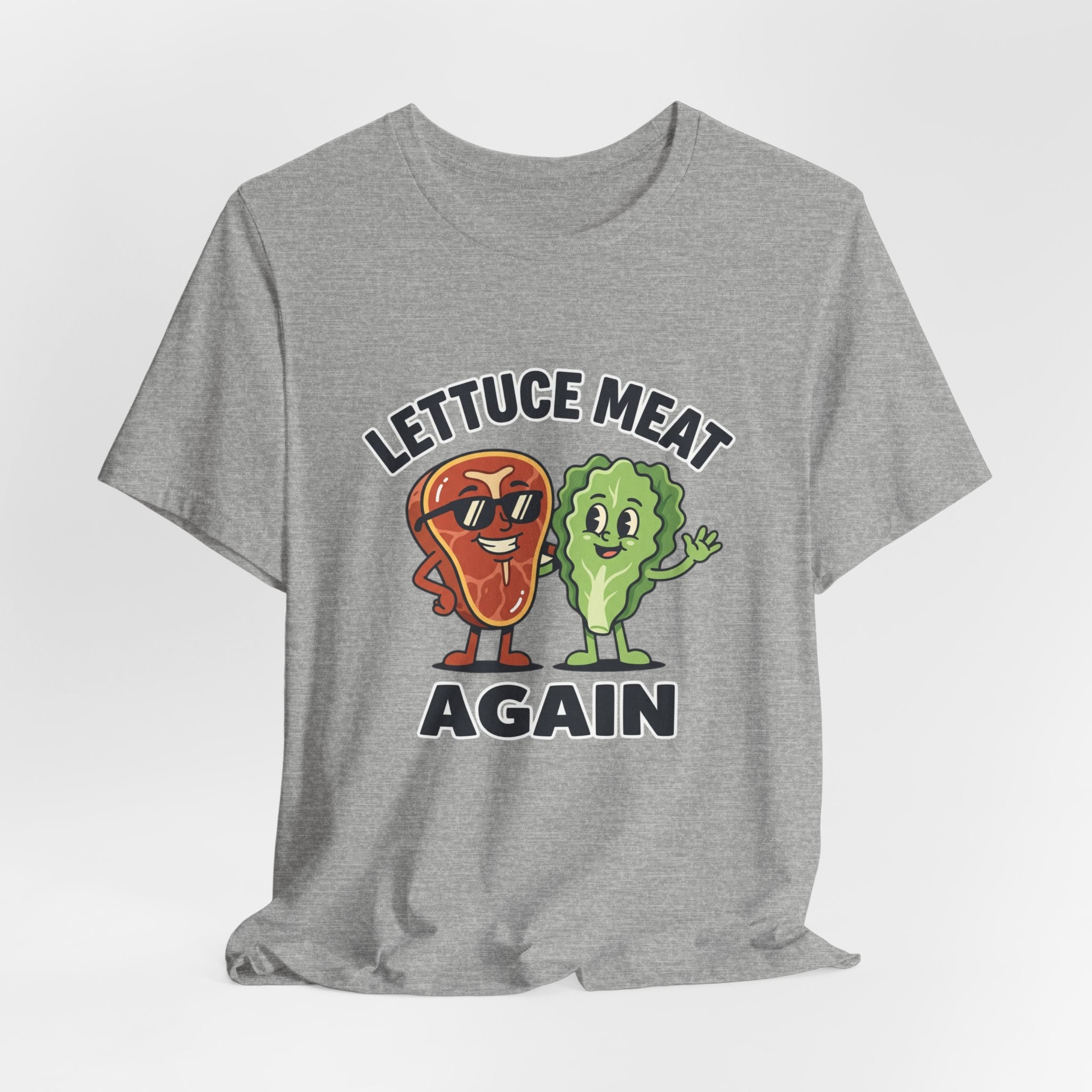Lettuce Meat Again Tee — Funny Vegan/Meat-Lover Graphic T-Shirt