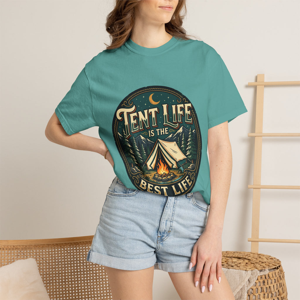 Tent Life T-Shirt — 'Tent Life is the Best Life' Camping Graphic Tee