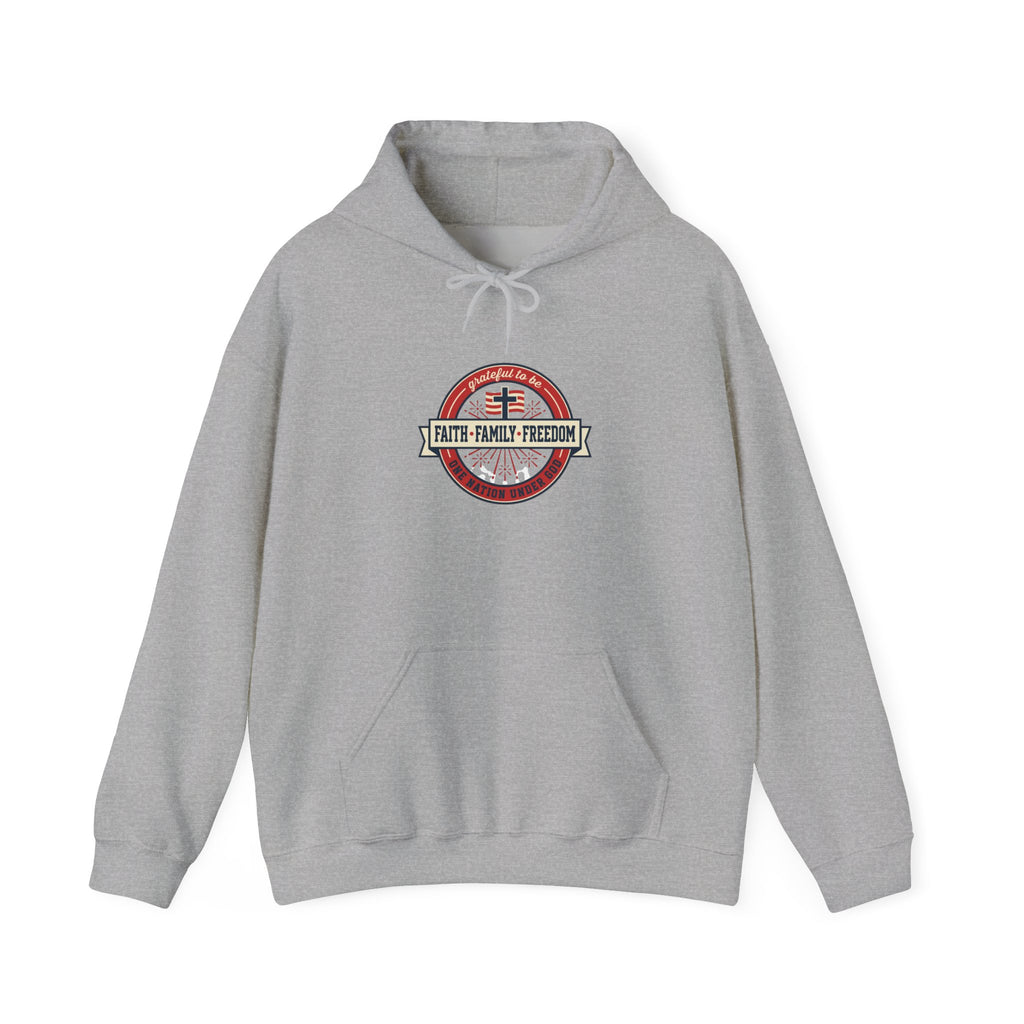 Faith • Family • Freedom Hoodie | Patriotic Vintage Americana, July 4th