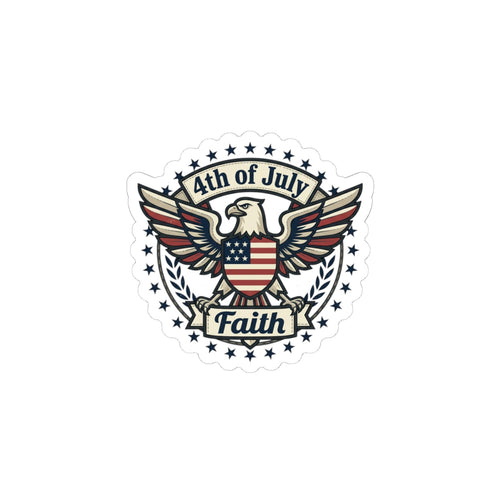 4th of July Faith Eagle Sticker | Patriotic, Faith-Based, Vintage Americana