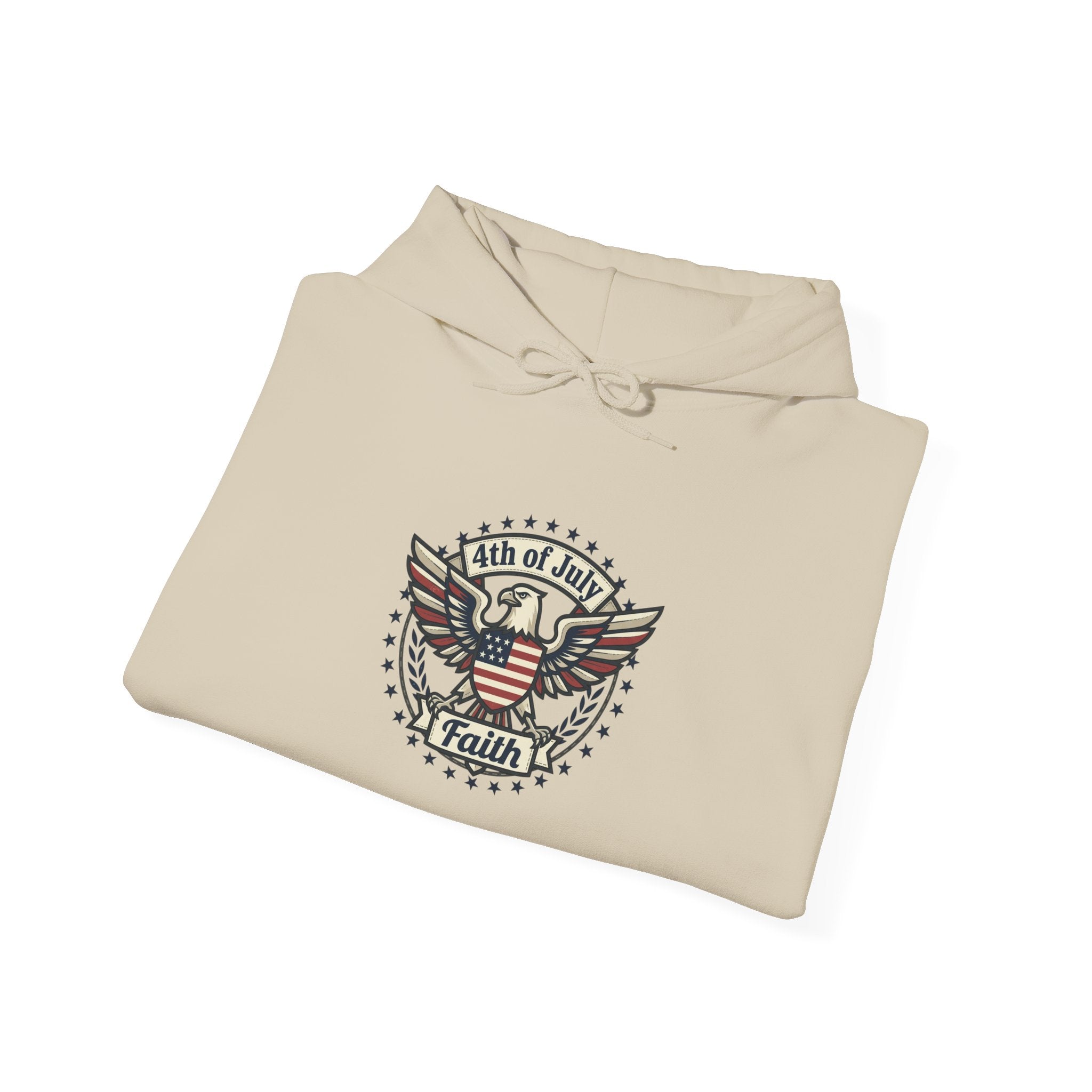 Faith & Freedom 4th of July Hoodie | Patriotic, Vintage Americana