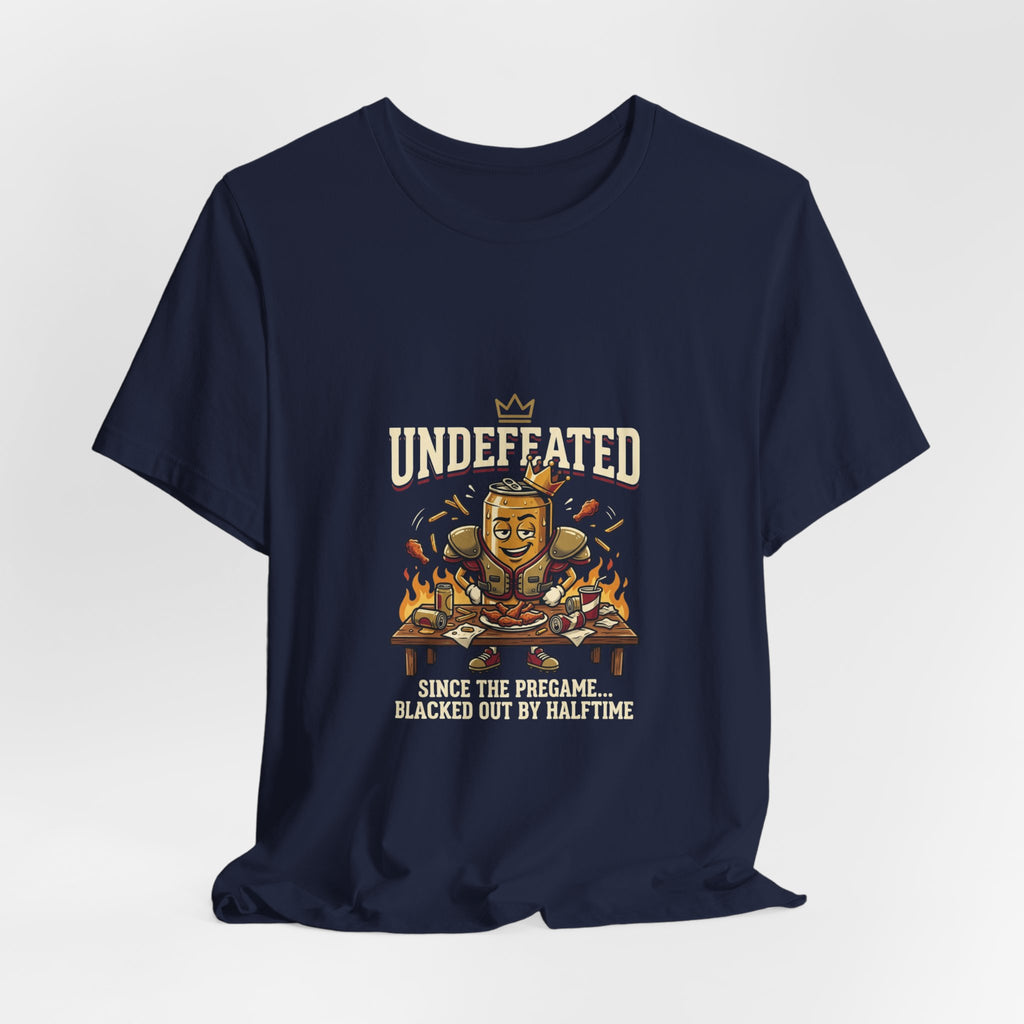 Undefeated Feast Tee — Cartoon King Dining Graphic T-Shirt
