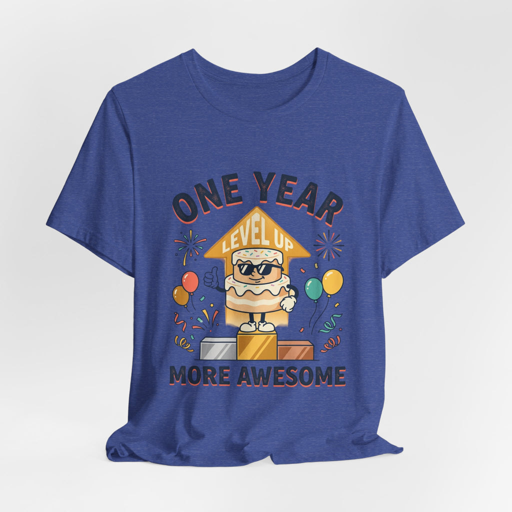 Birthday Baby Tee — "One Year More Awesome" 1st Birthday Shirt
