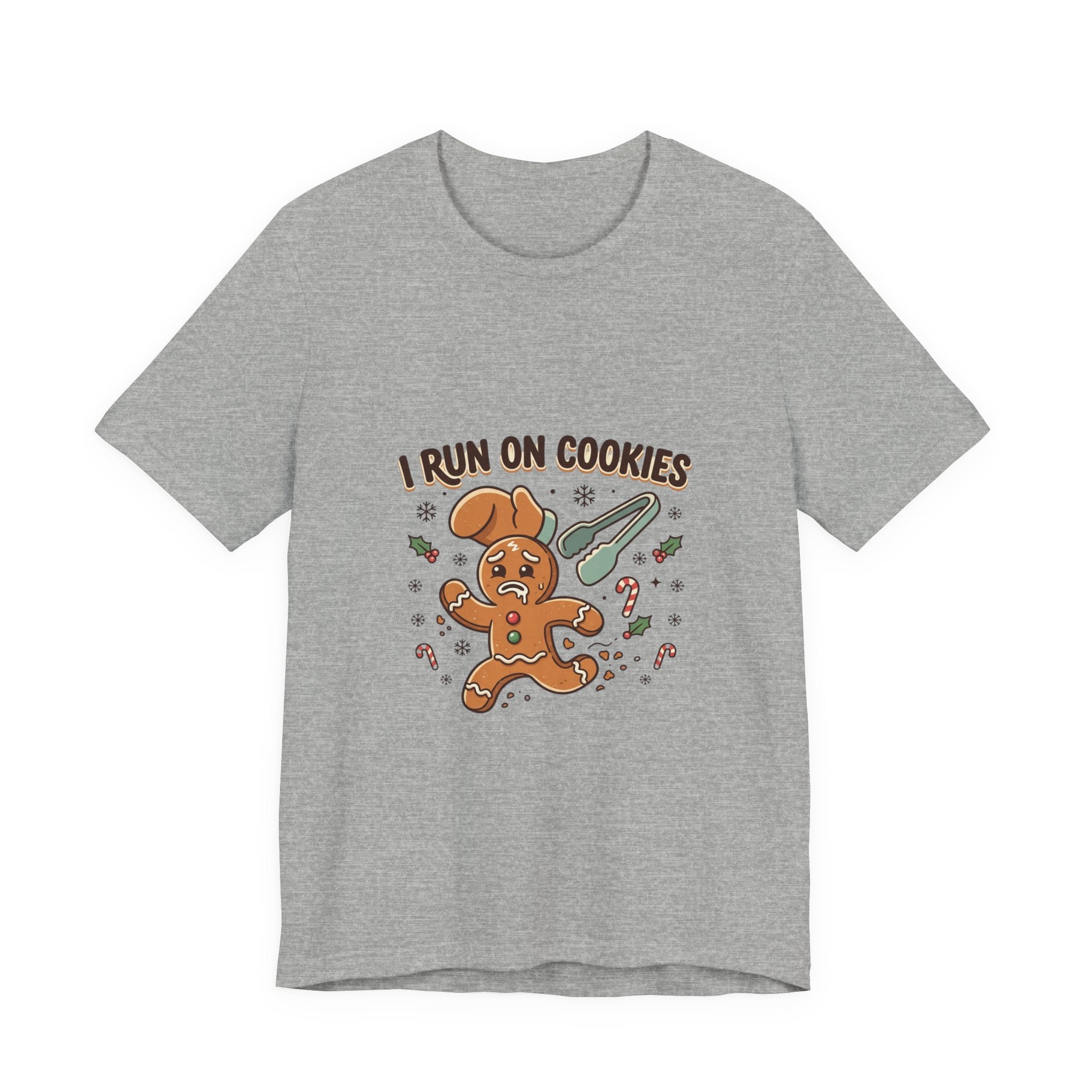 I Run On Cookies Gingerbread Tee — Funny Holiday Christmas Cookie Shirt