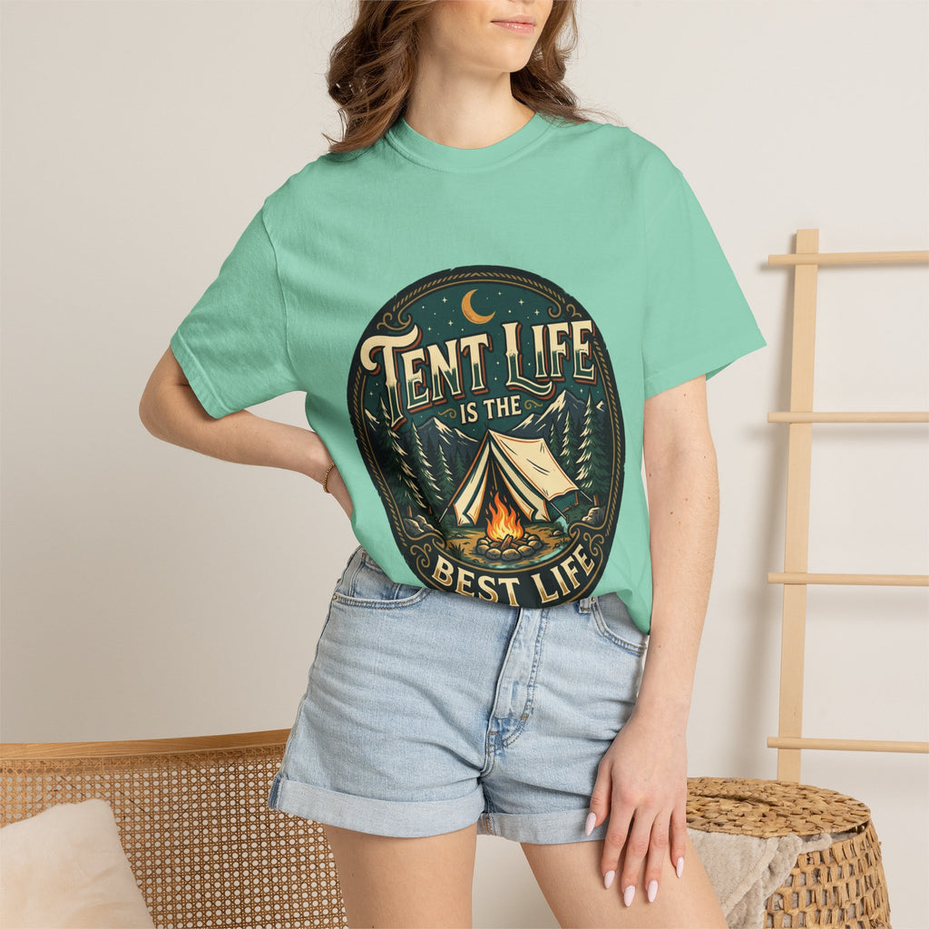 Tent Life T-Shirt — 'Tent Life is the Best Life' Camping Graphic Tee