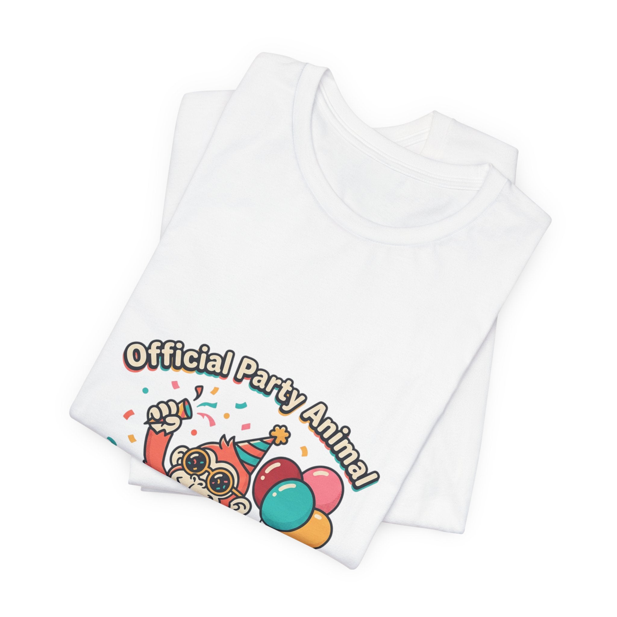Party Animal T‑Shirt — Cute Monkey Birthday Tee with Balloons