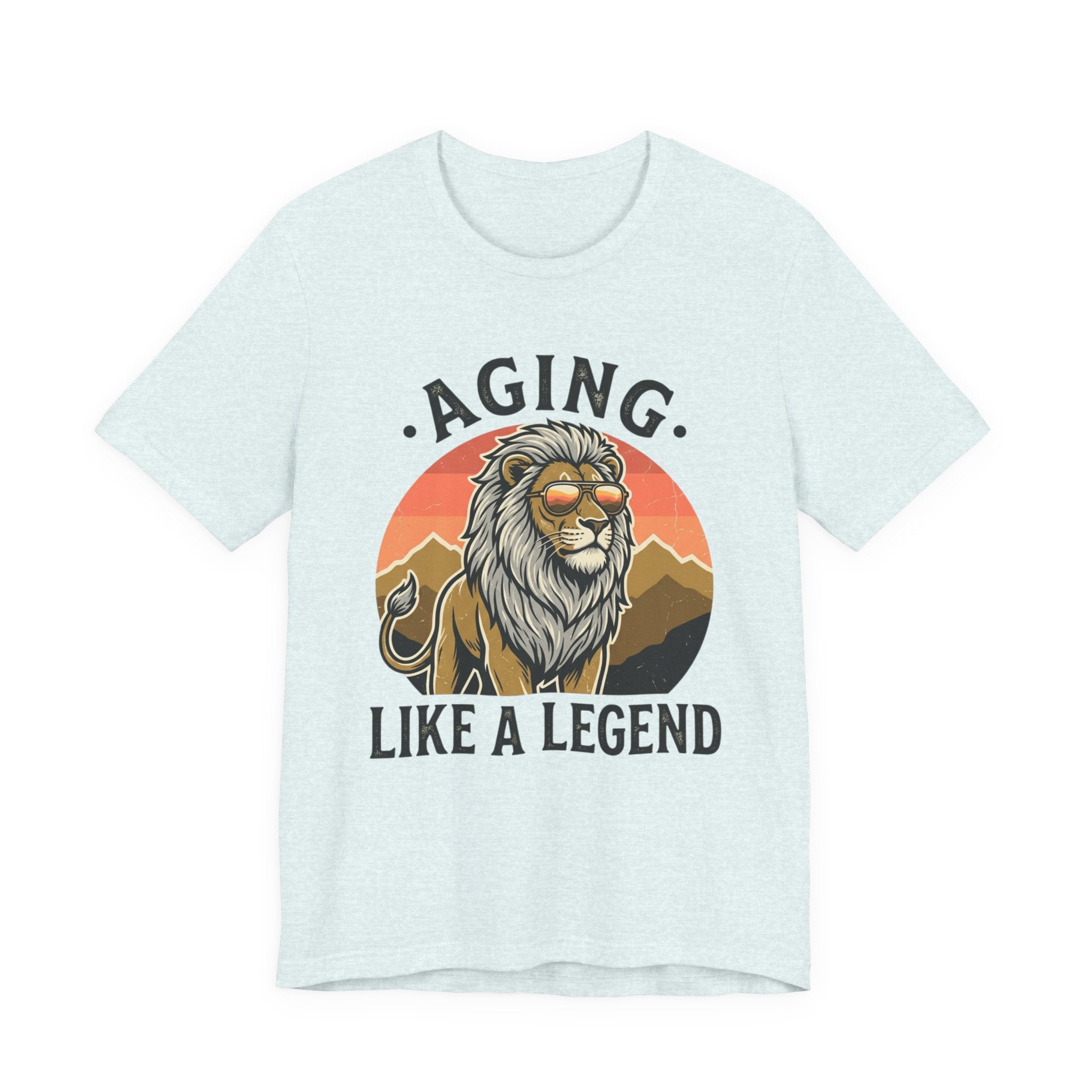 Aging Like a Legend Tee — Vintage Lion Graphic T-Shirt for Men & Women
