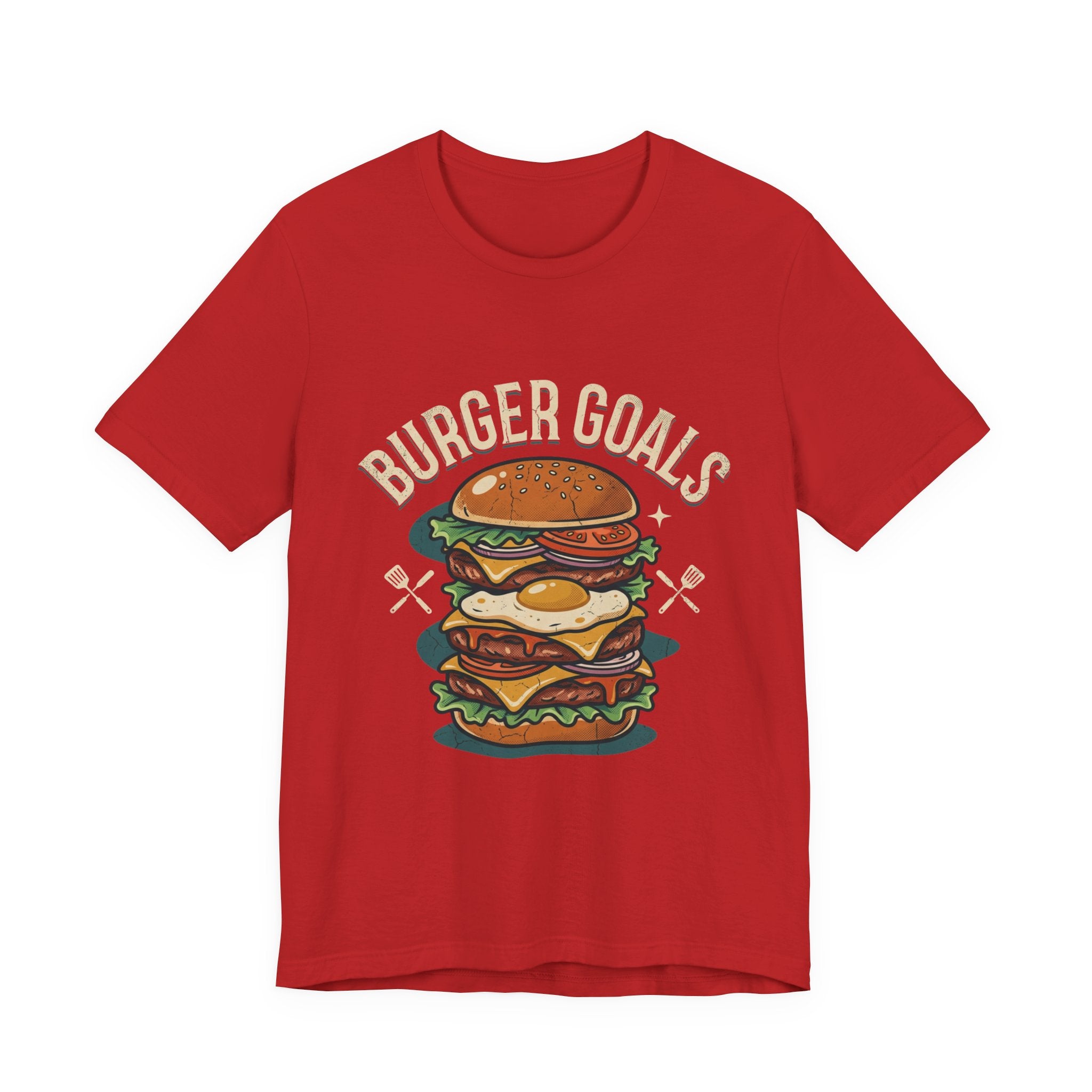Burger Goals T-Shirt — Funny Cheeseburger Graphic Tee for Burger Lovers