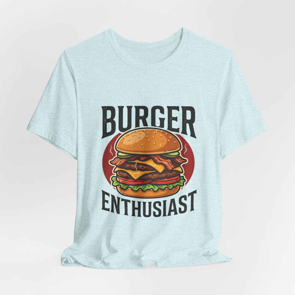 Burger Enthusiast T-Shirt — Retro Cheeseburger Graphic Tee for Foodies