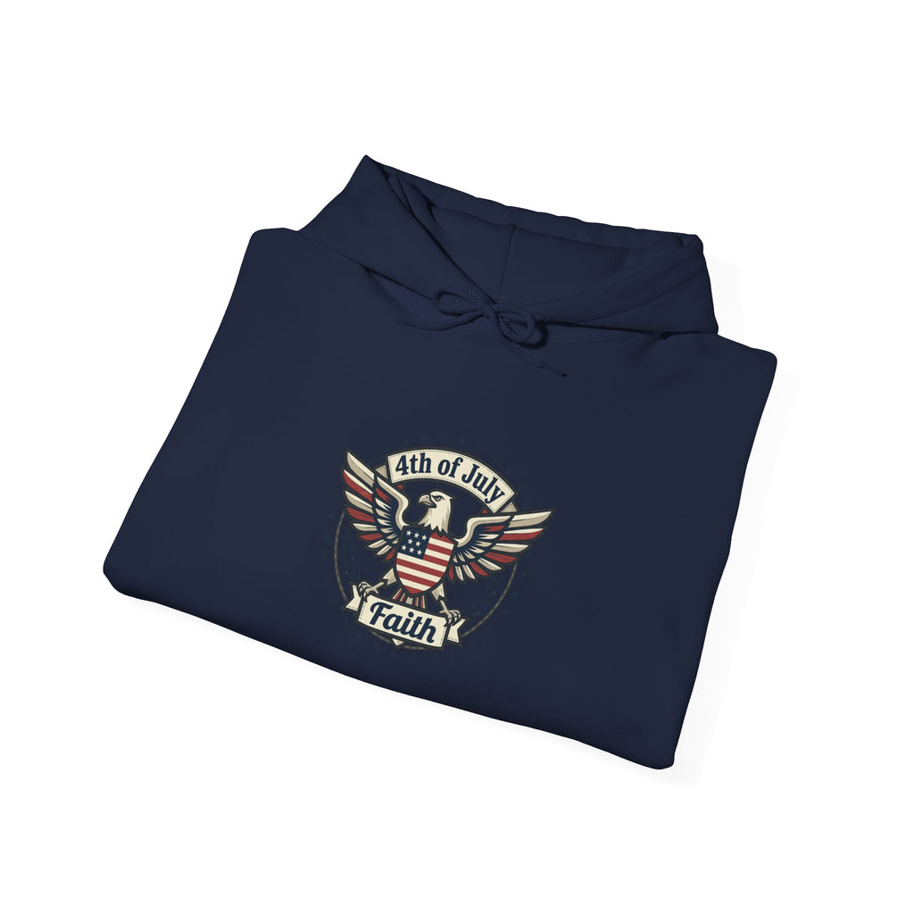 Faith & Freedom 4th of July Hoodie | Patriotic, Vintage Americana