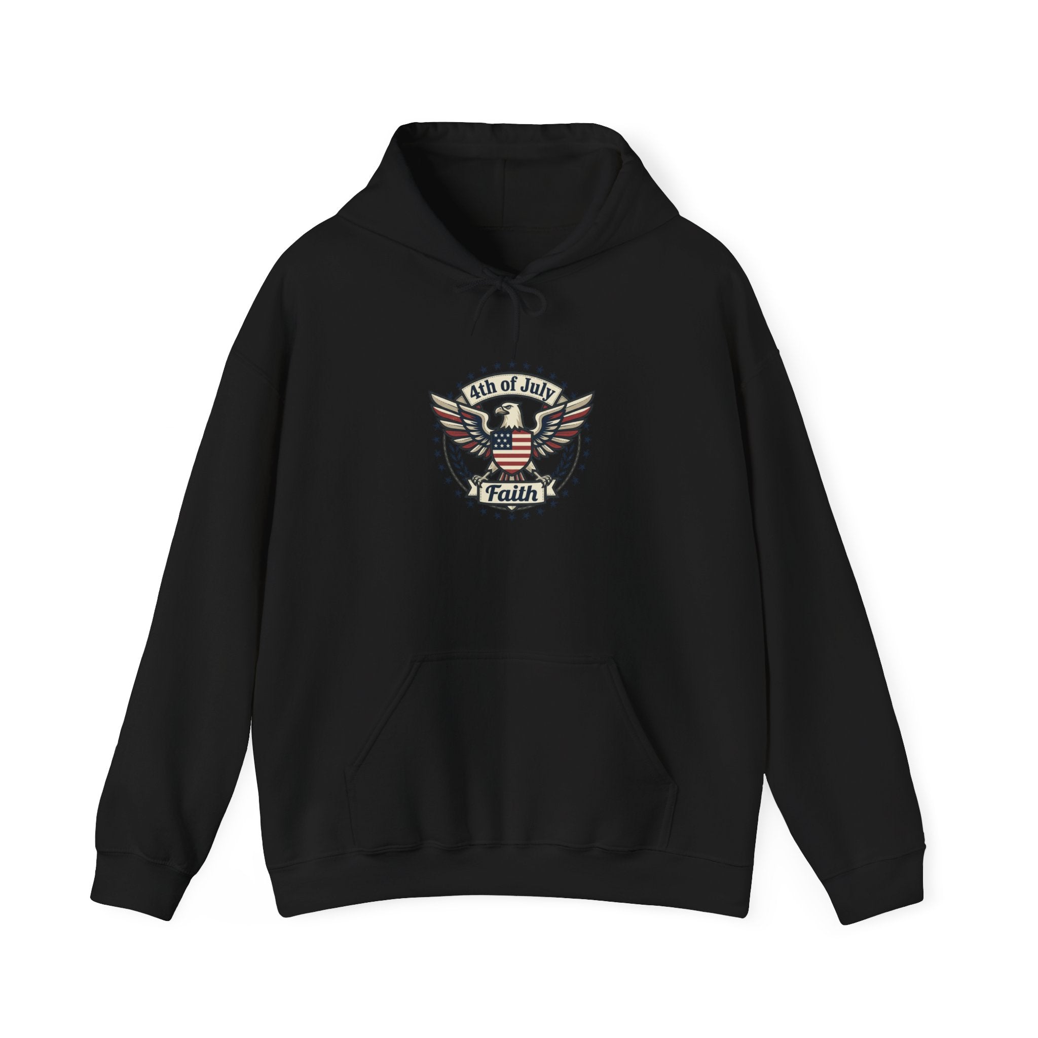 Faith & Freedom 4th of July Hoodie | Patriotic, Vintage Americana