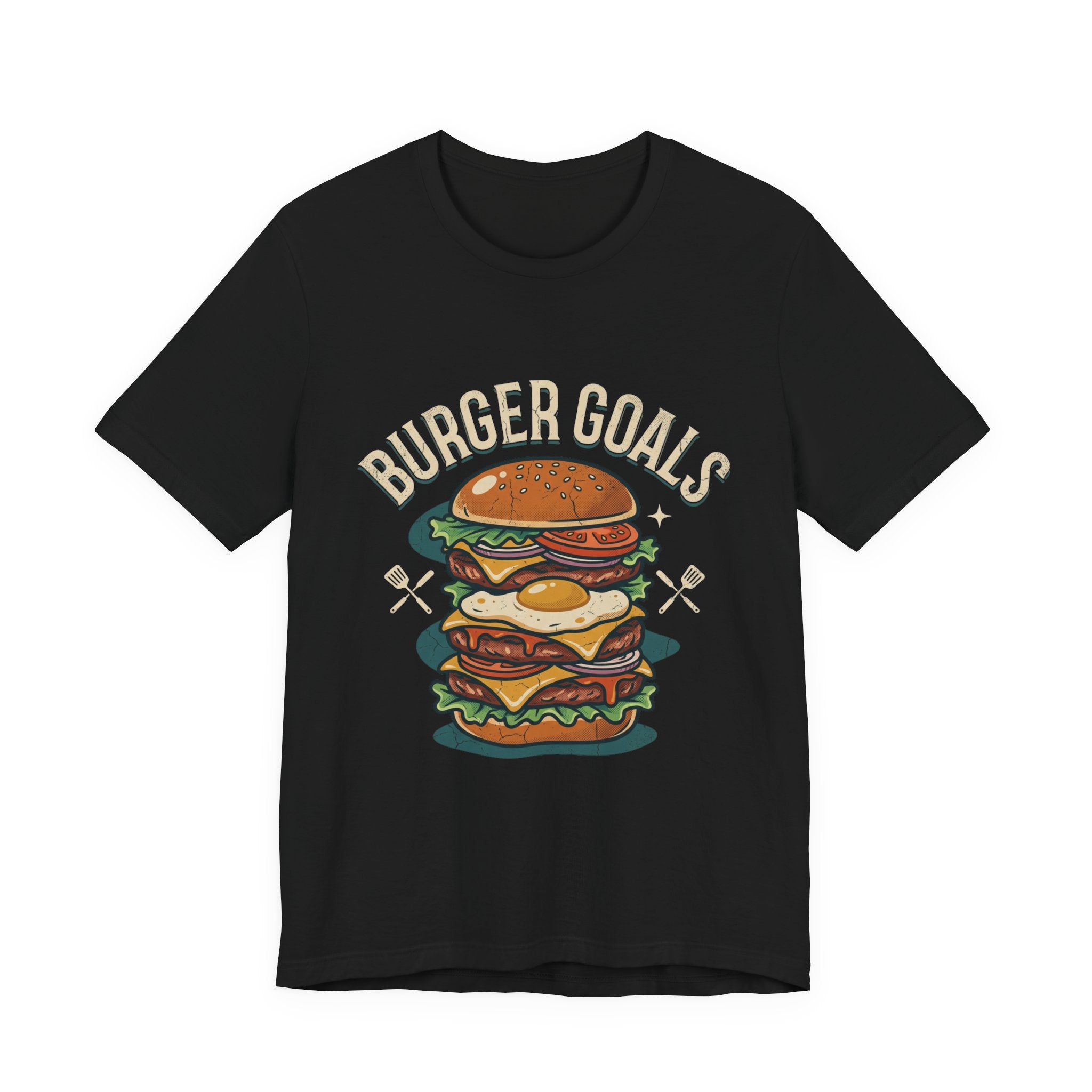 Burger Goals T-Shirt — Funny Cheeseburger Graphic Tee for Burger Lovers