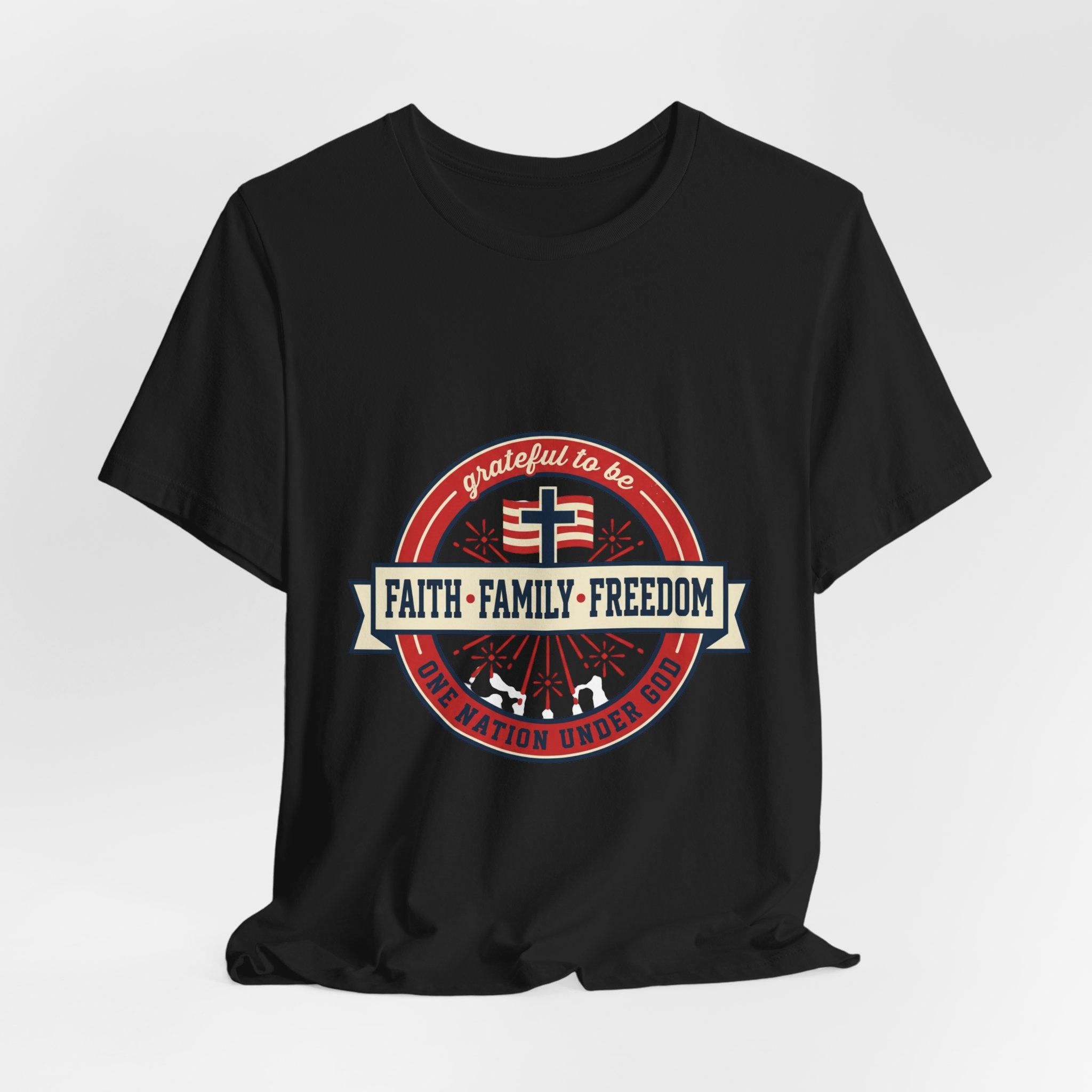 Faith • Family • Freedom T-Shirt | patriotic faith-based vintage Americana