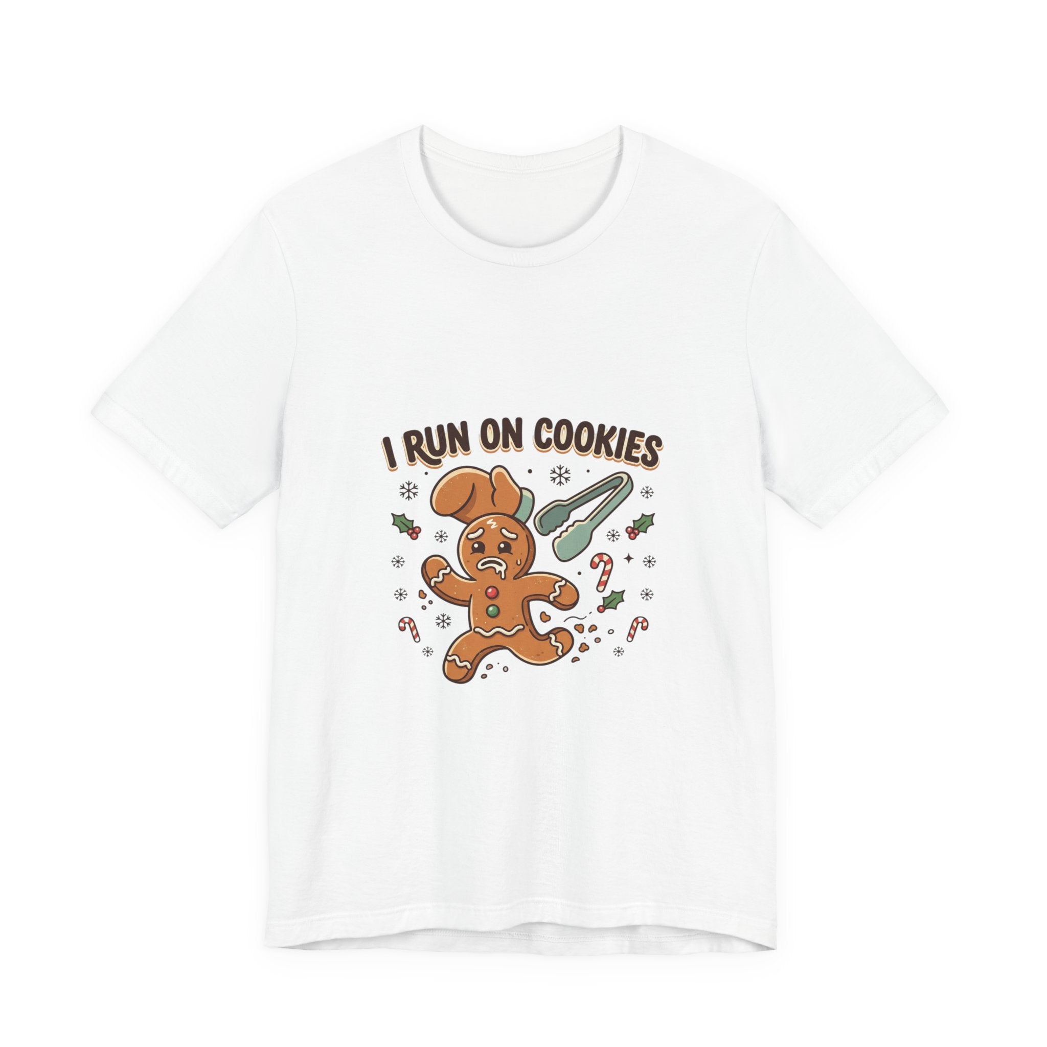 I Run On Cookies Gingerbread Tee — Funny Holiday Christmas Cookie Shirt