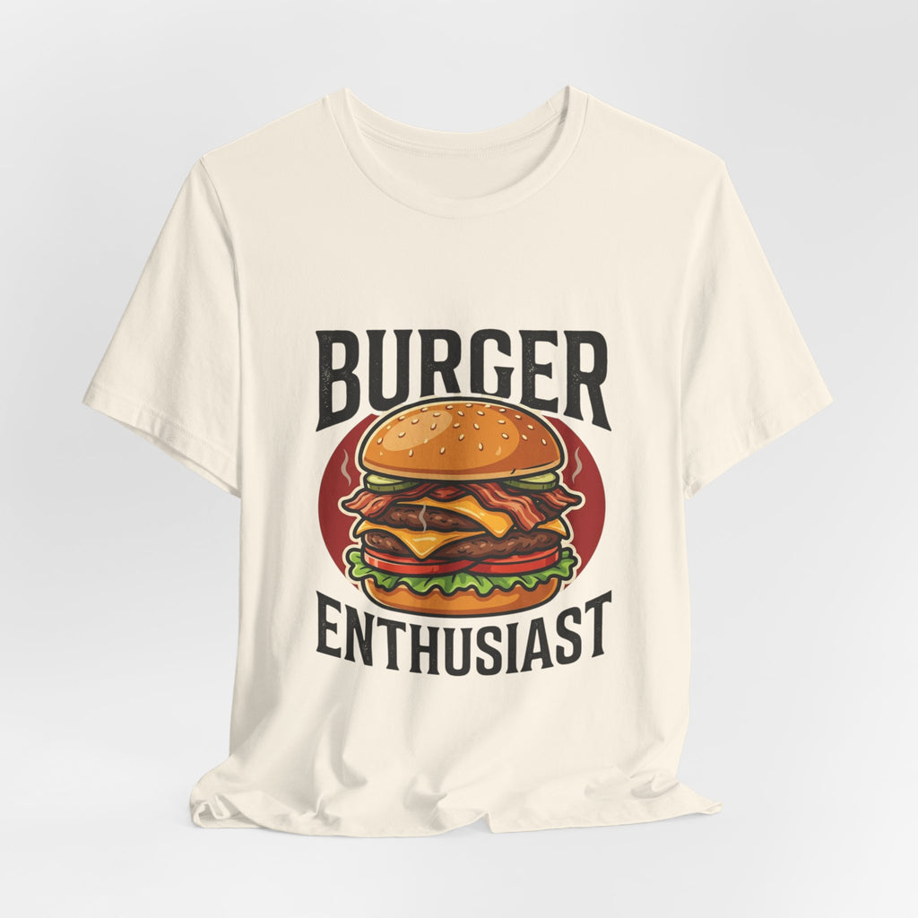 Burger Enthusiast T-Shirt — Retro Cheeseburger Graphic Tee for Foodies