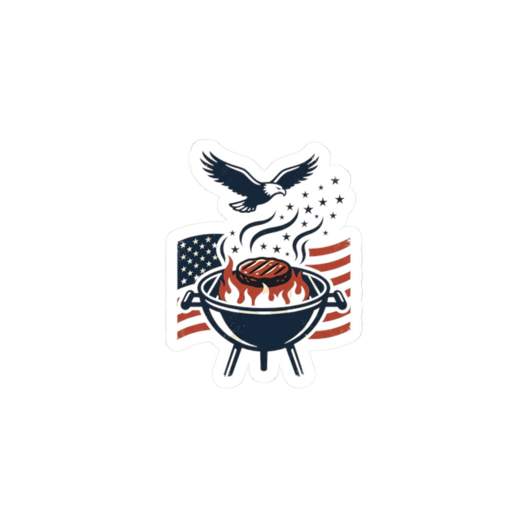 Liberty Grill Patriotic Sticker | Faith-Based 4th of July, Vintage Americana