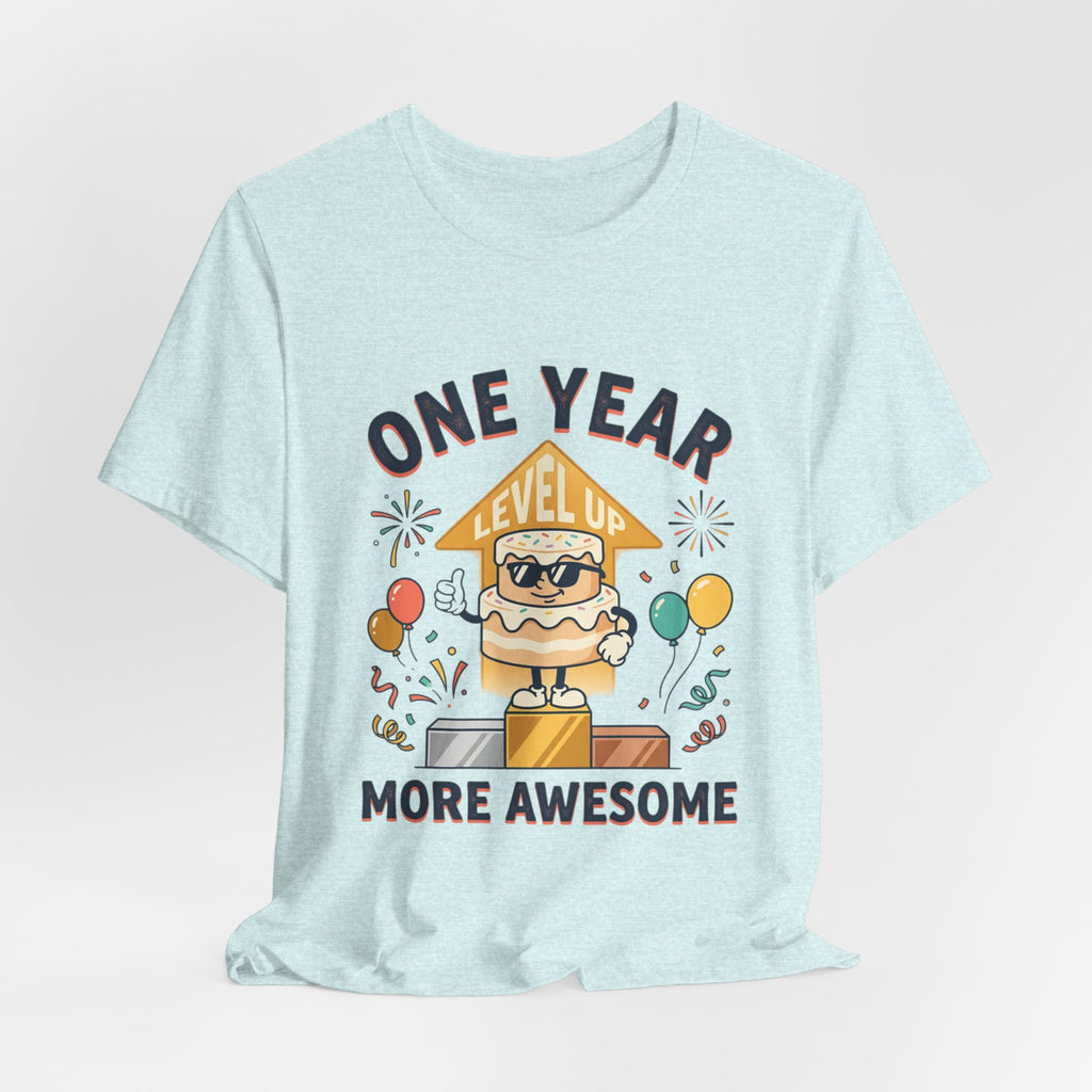 Birthday Baby Tee — "One Year More Awesome" 1st Birthday Shirt