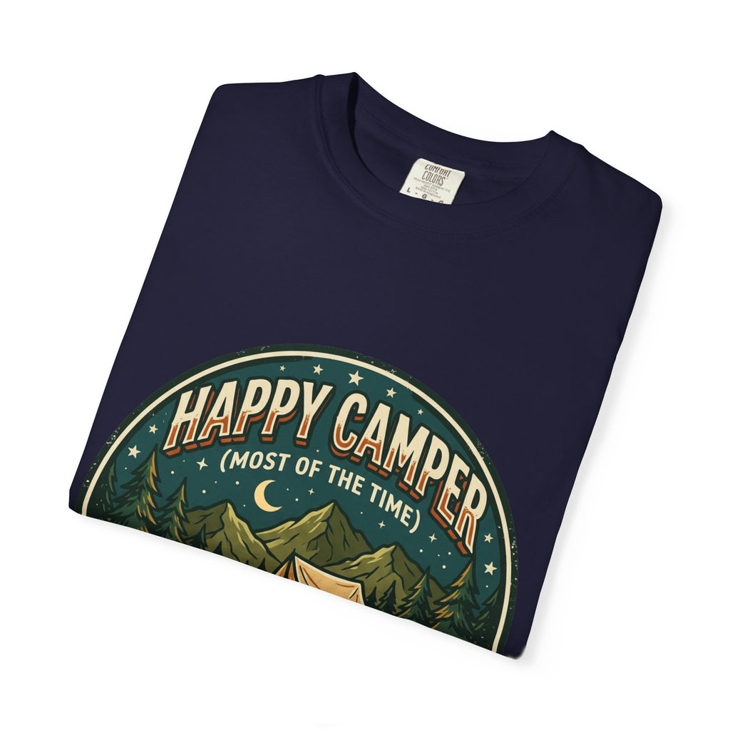 Happy Camper T-Shirt — Campfire Tent Graphic Tee