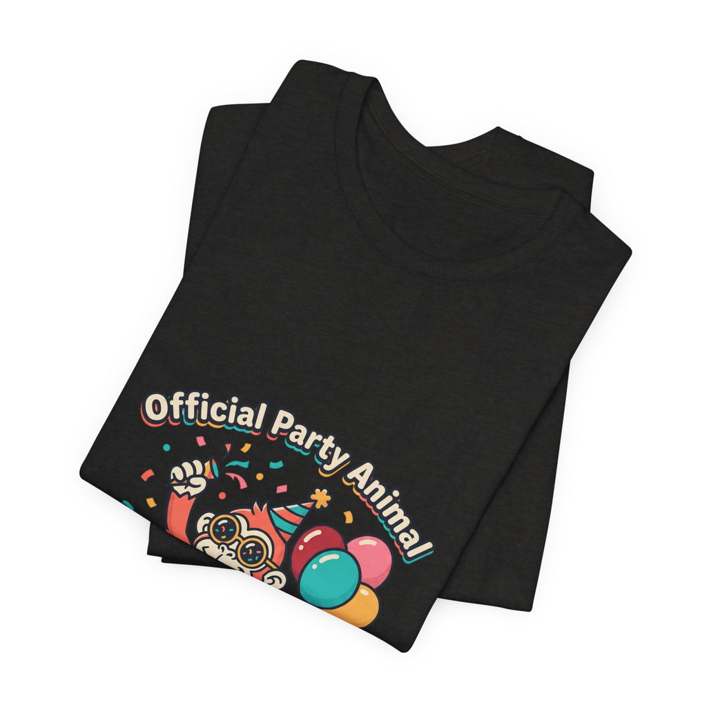 Party Animal T‑Shirt — Cute Monkey Birthday Tee with Balloons
