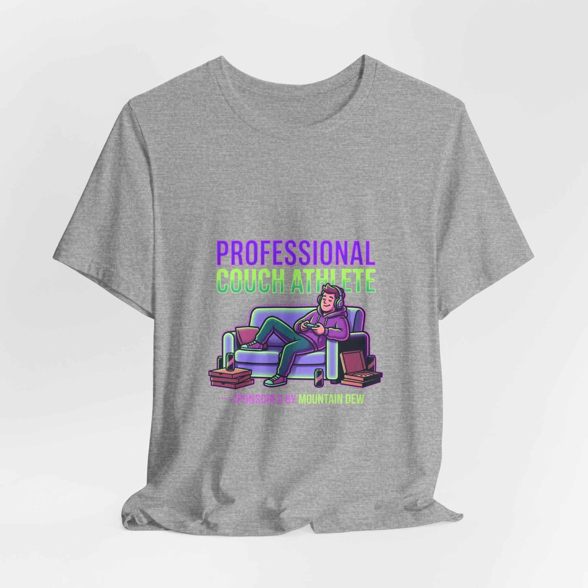 Professional Couch Athlete T-Shirt — Funny Lazy Gamer Tee