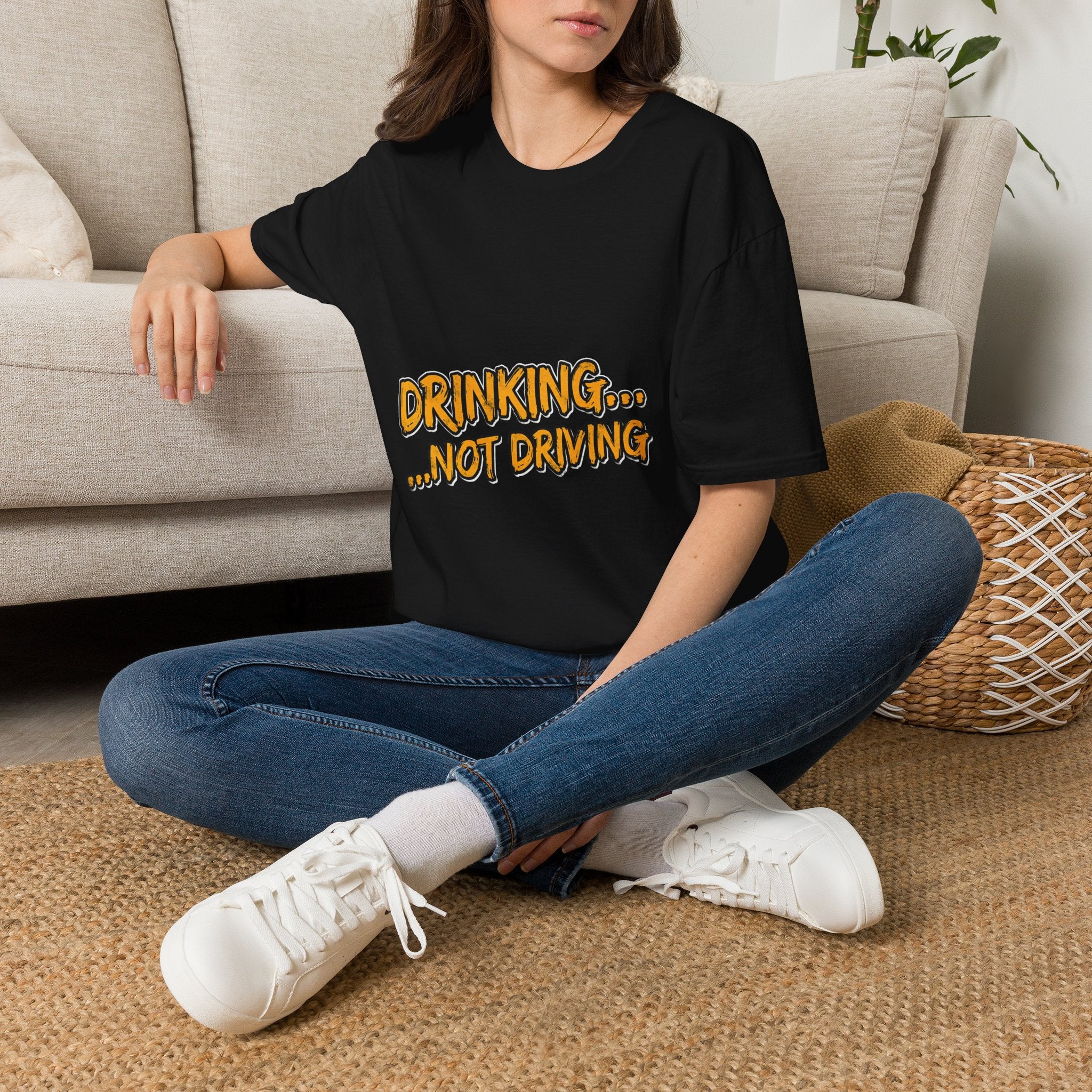 Drinking… Not Driving T-Shirt — Funny Sober Driver Awareness Tee