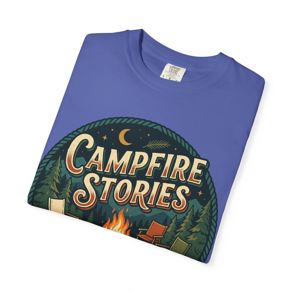 Campfire Stories T-Shirt — Vintage Camping Graphic Tee ("Campfire Stories" Loading)