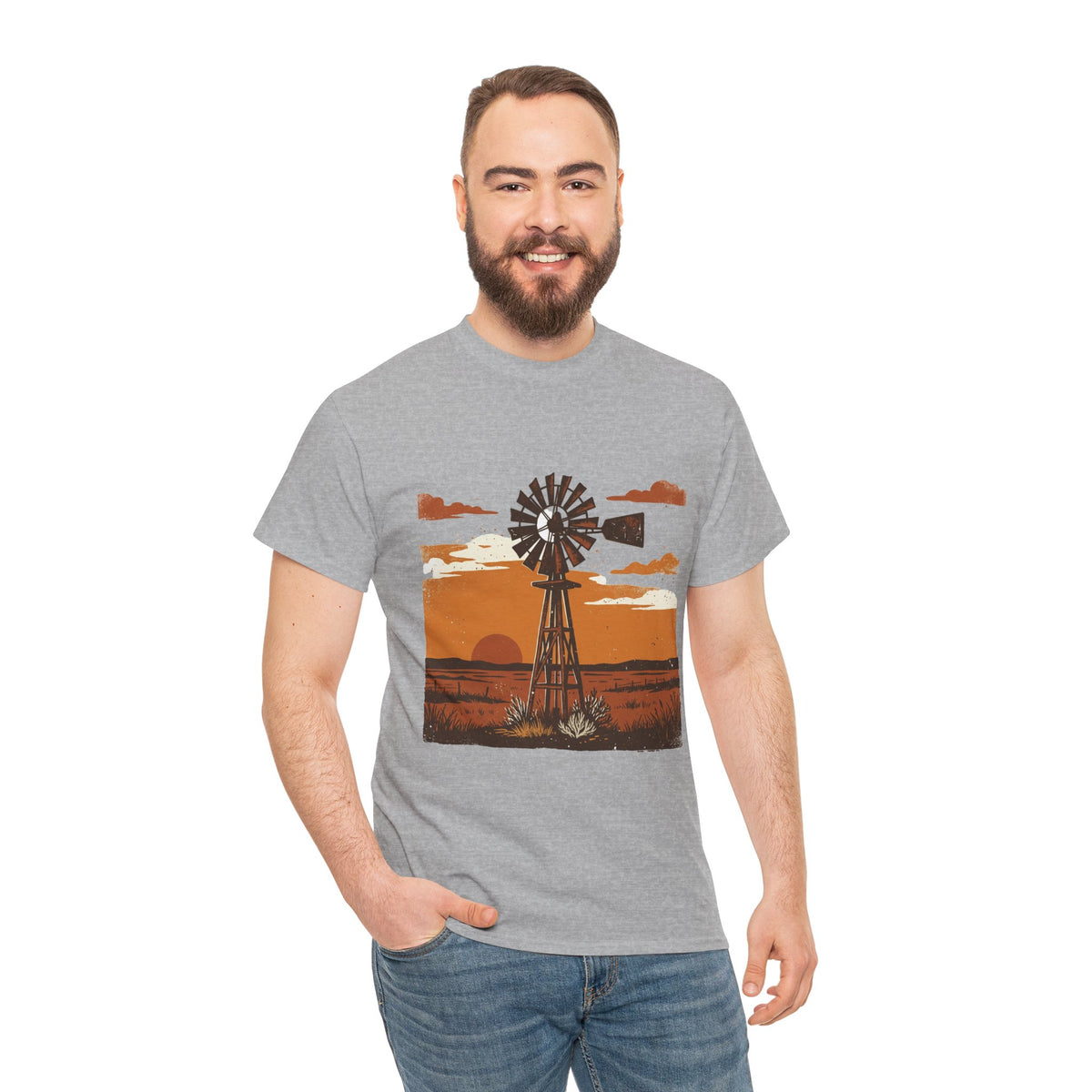 Windmill Sunset T-Shirt