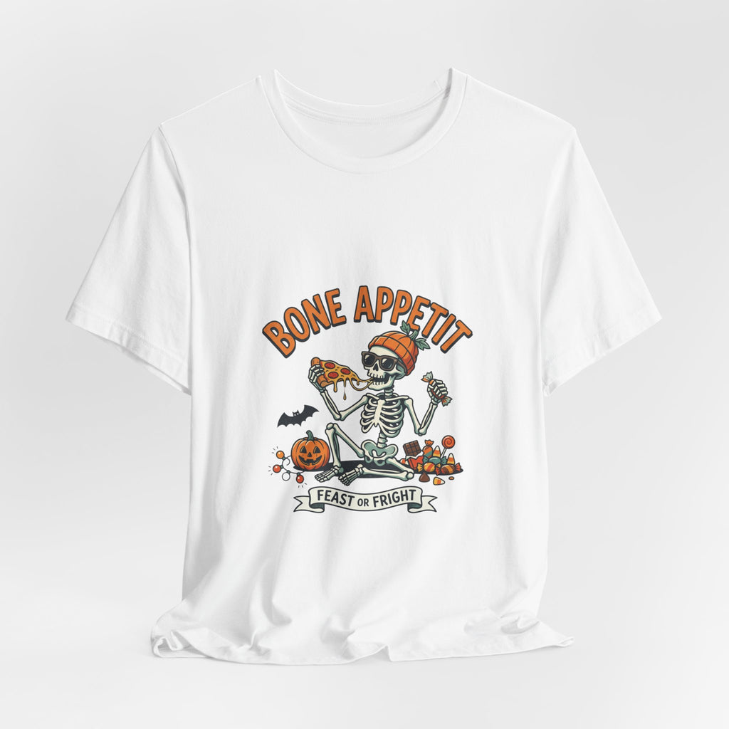 Bone Appetit Halloween T-Shirt — Skeleton Feast of Fright Tee