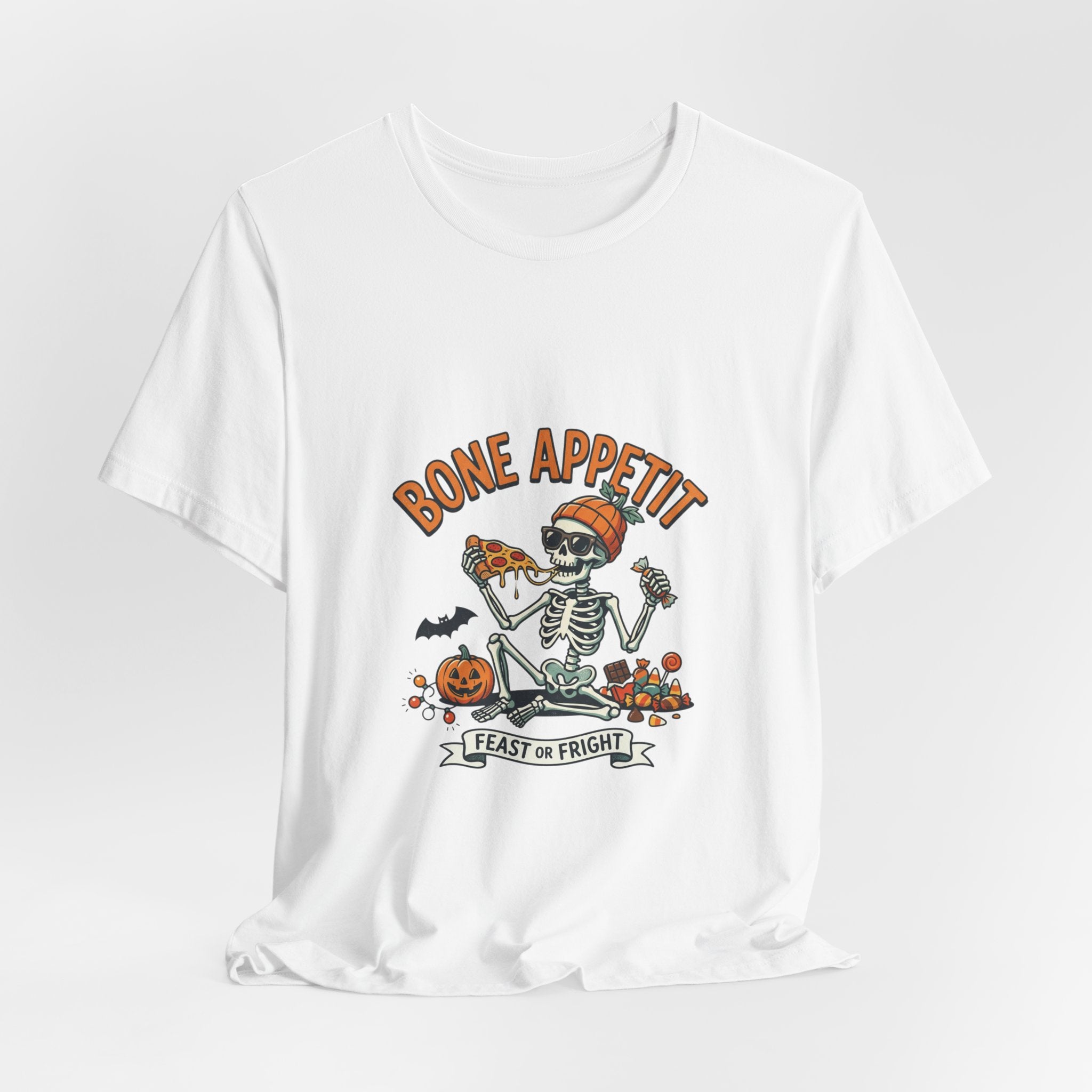 Bone Appetit Halloween T-Shirt — Skeleton Feast of Fright Tee