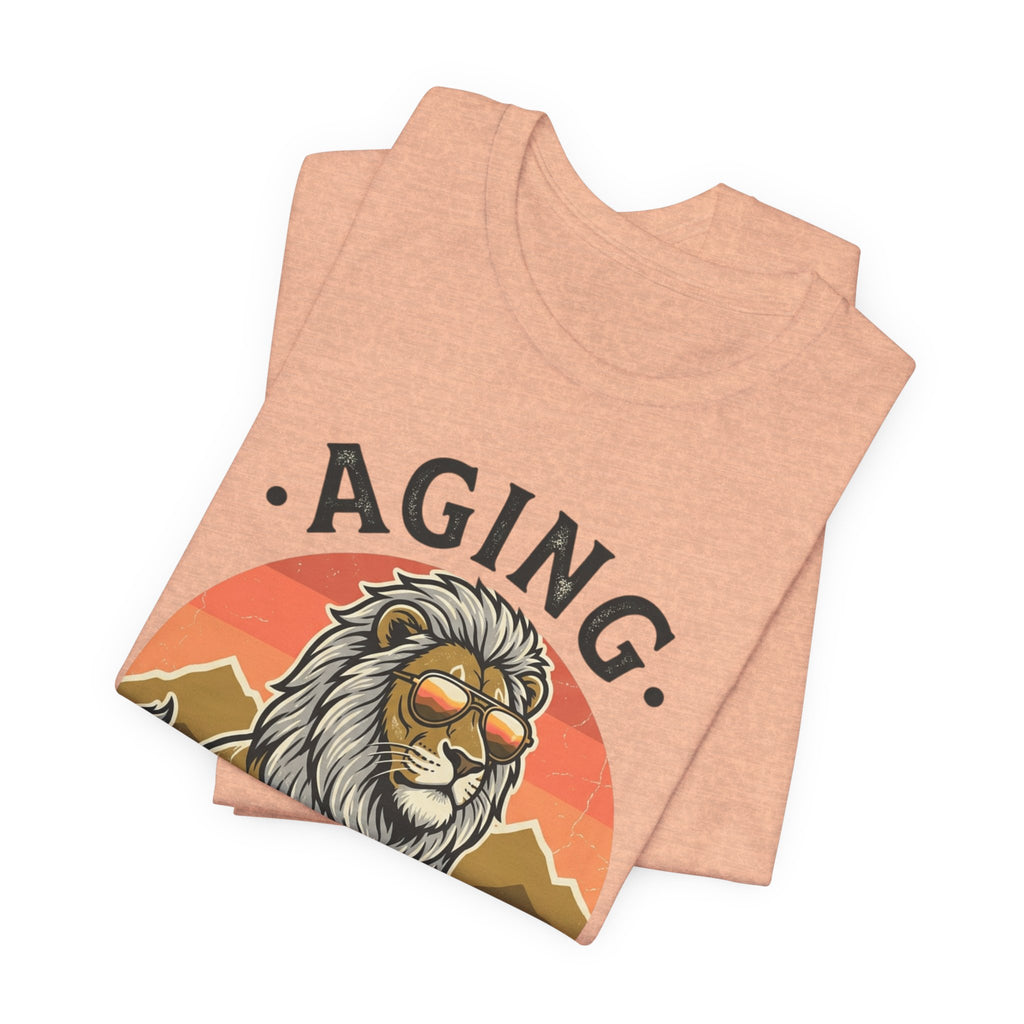 Aging Like a Legend Tee — Vintage Lion Graphic T-Shirt for Men & Women