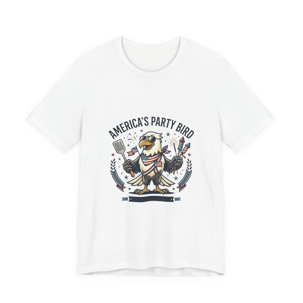 America's Party Bird T-Shirt — Patriotic Eagle BBQ & Fireworks Tee