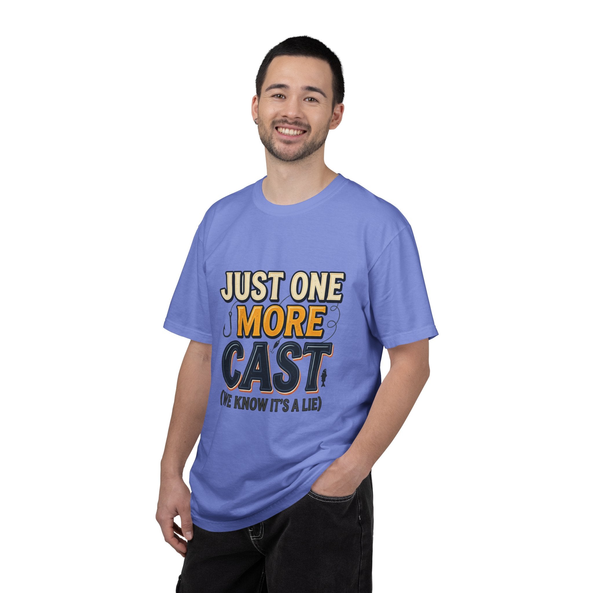 Fishing T-Shirt — "Just One More Cast (We Know It's A Lie)" Graphic Tee