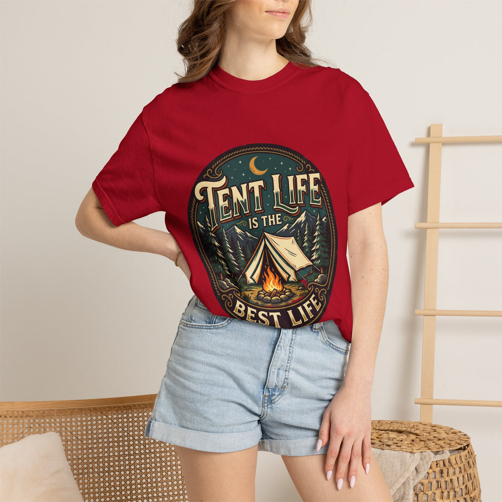 Tent Life T-Shirt — 'Tent Life is the Best Life' Camping Graphic Tee