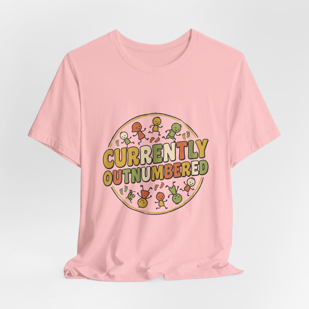 Currently Outnumbered T-Shirt — Funny Family Pregnancy Announcement Tee