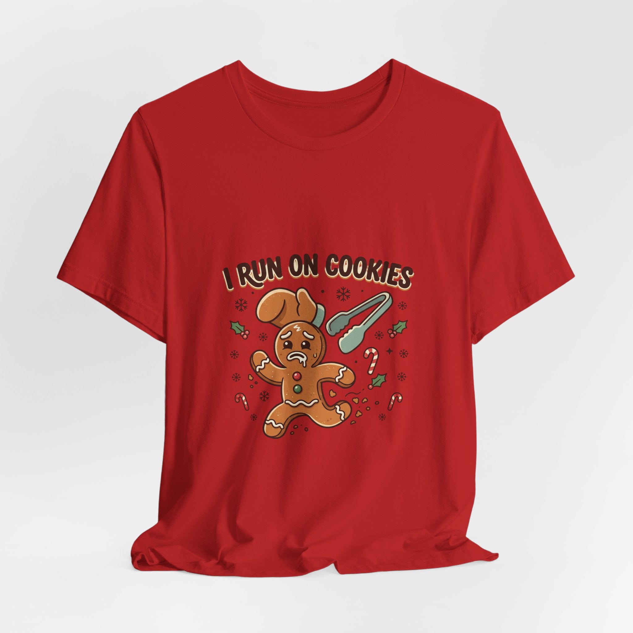 I Run On Cookies Gingerbread Tee — Funny Holiday Christmas Cookie Shirt