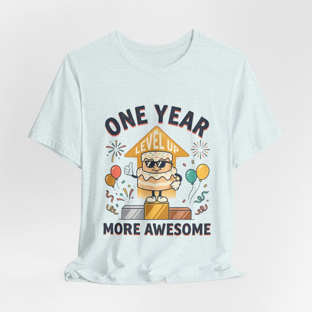 Birthday Baby Tee — "One Year More Awesome" 1st Birthday Shirt