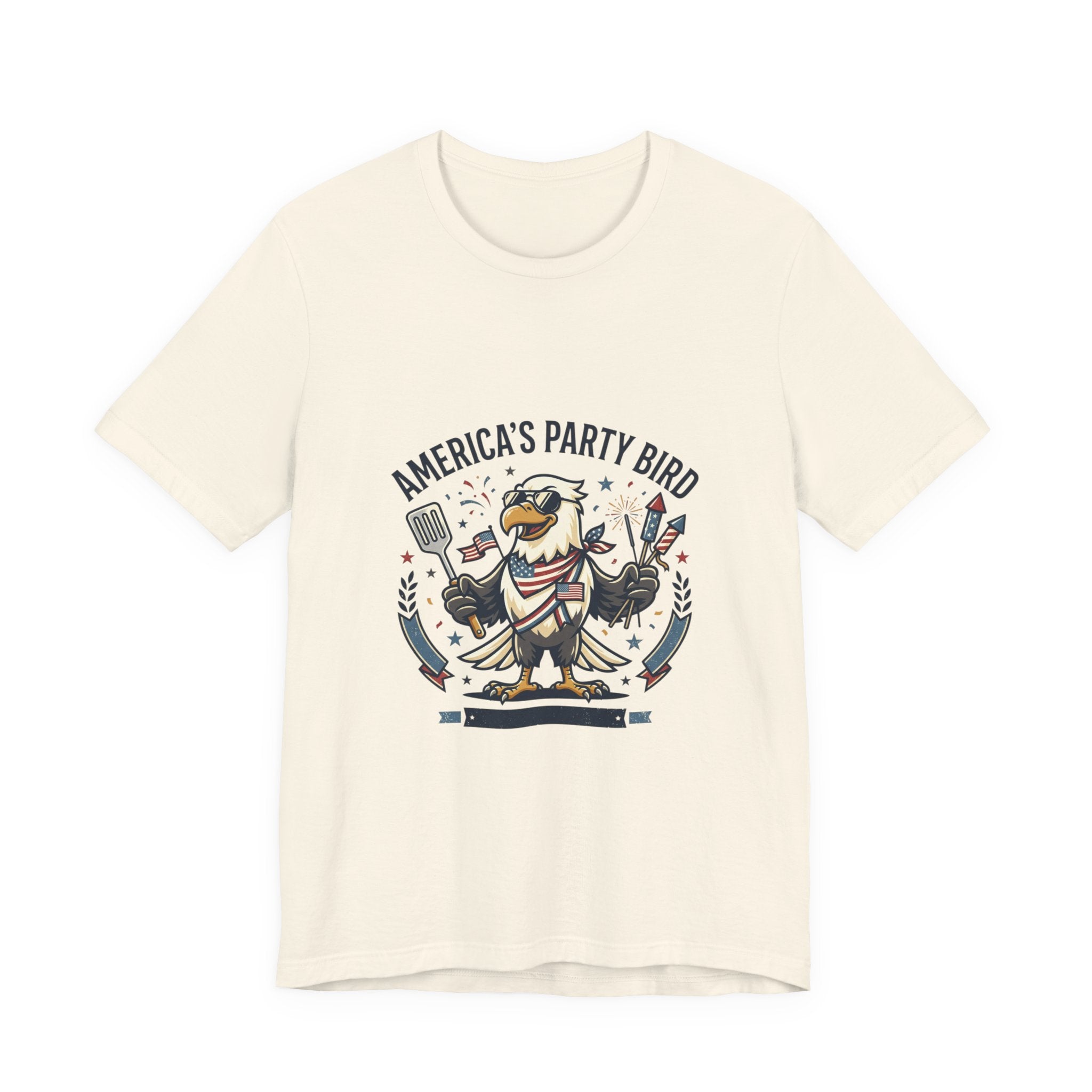America's Party Bird T-Shirt — Patriotic Eagle BBQ & Fireworks Tee