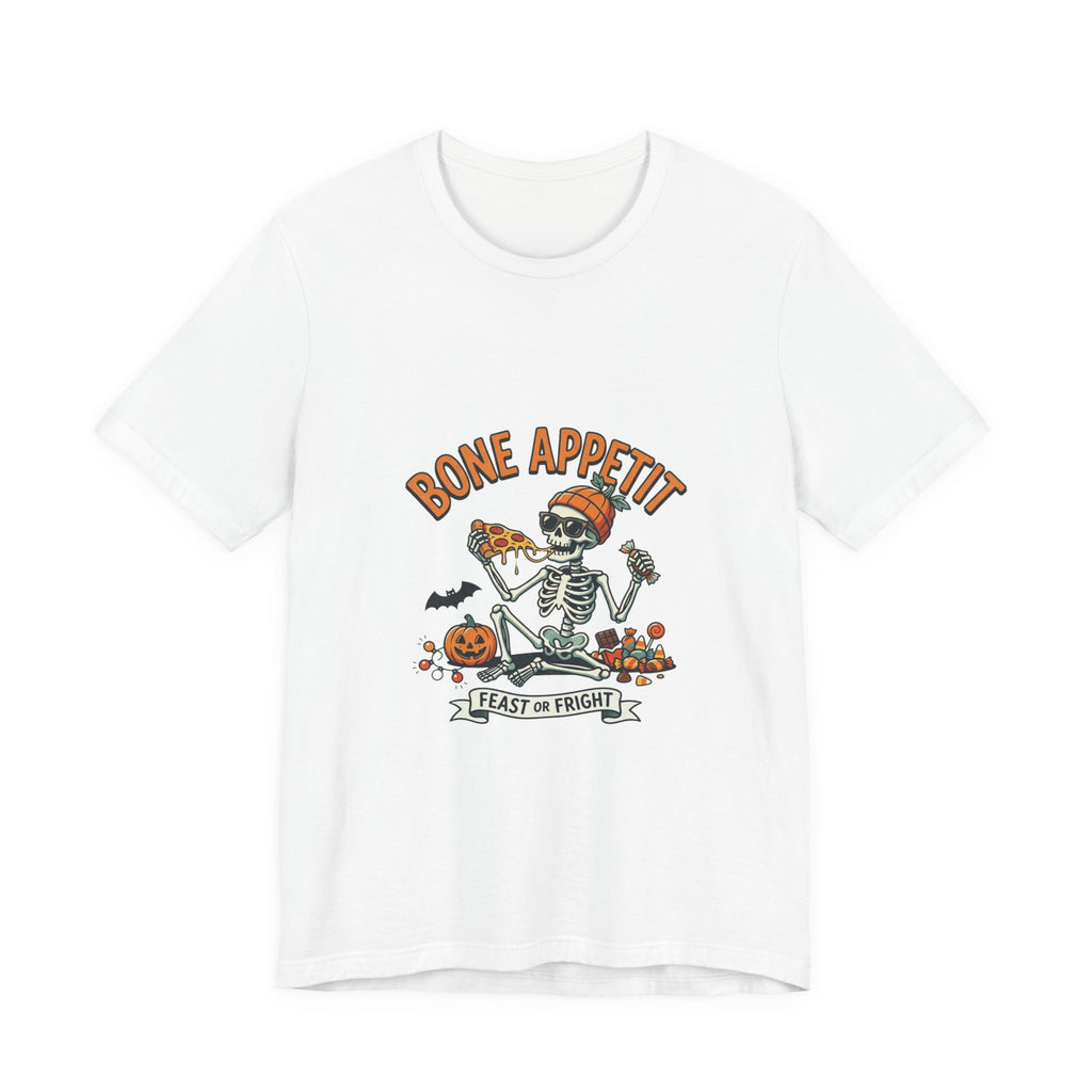 Bone Appetit Halloween T-Shirt — Skeleton Feast of Fright Tee