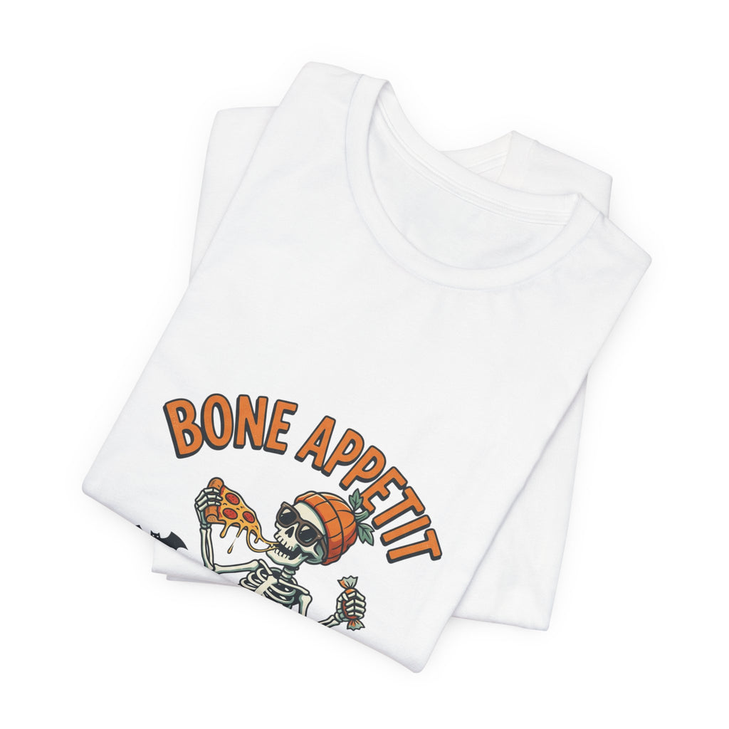 Bone Appetit Halloween T-Shirt — Skeleton Feast of Fright Tee