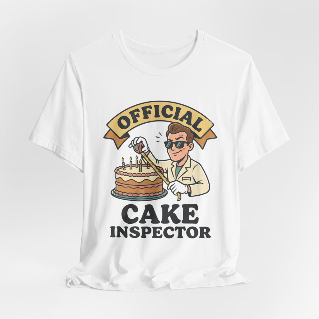 Cake Inspector T-Shirt — "Official Cake Inspector" Funny Baking Tee